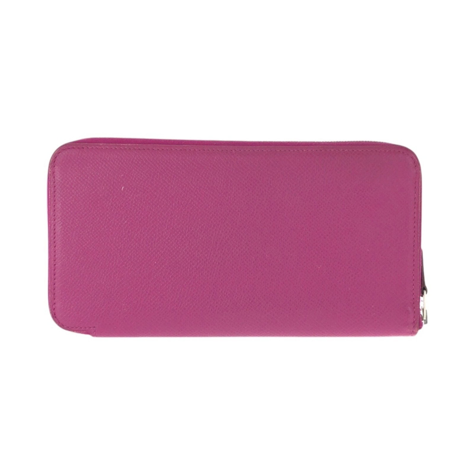 Hermes Long Epsom Leather Bi Fold Wallet: Hermes Long Epsom Leather Bi Fold Wallet Pink Epsom leather, a signature material from Hermes, adorns this elegant bi-fold wallet. Measuring 10.5cm x 20cm x 2cm, it combines classic design with refine