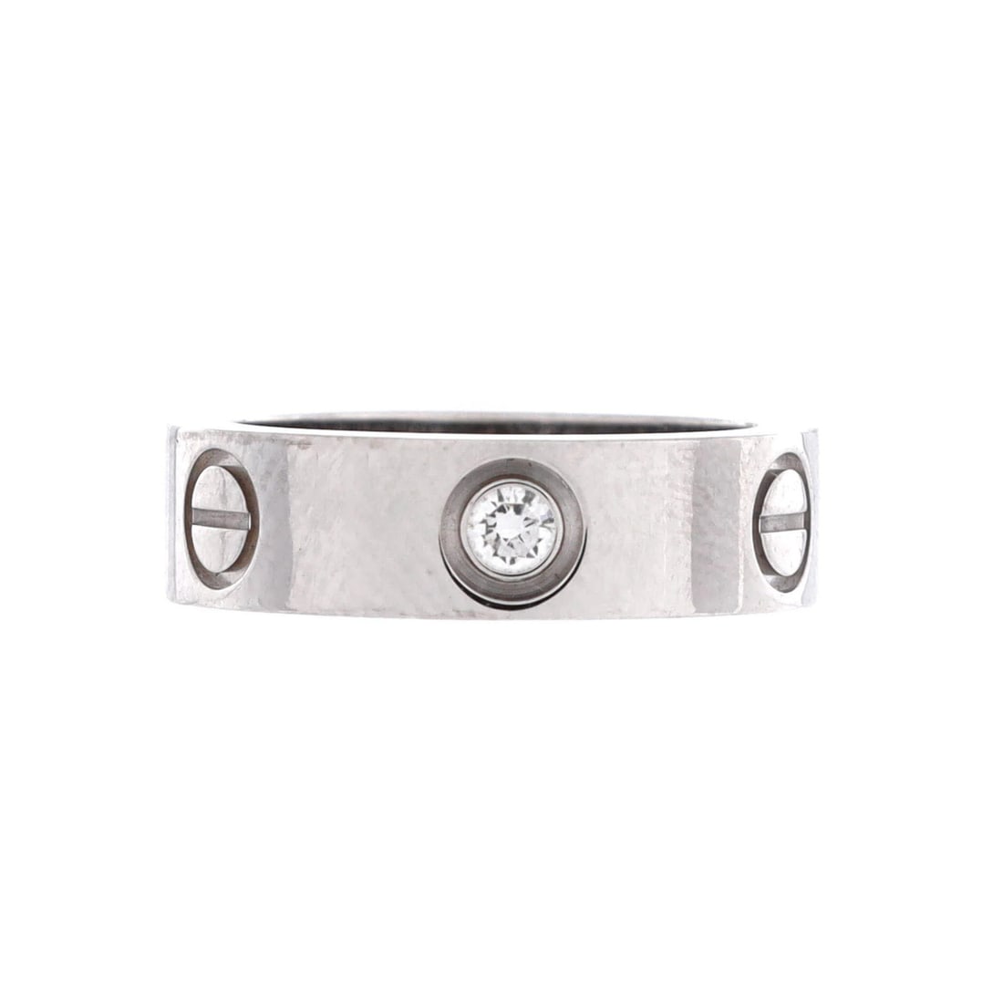 Cartier Love Diamonds 3 Band Ring 18K White Gold with Diamond: Cartier Love Diamonds 3 Band Ring 18K White Gold with Diamond 18K White Gold with Diamond, the Cartier Love Diamonds 3 Band Ring boasts three bands of sparkling diamonds set in 18K white gold. This el