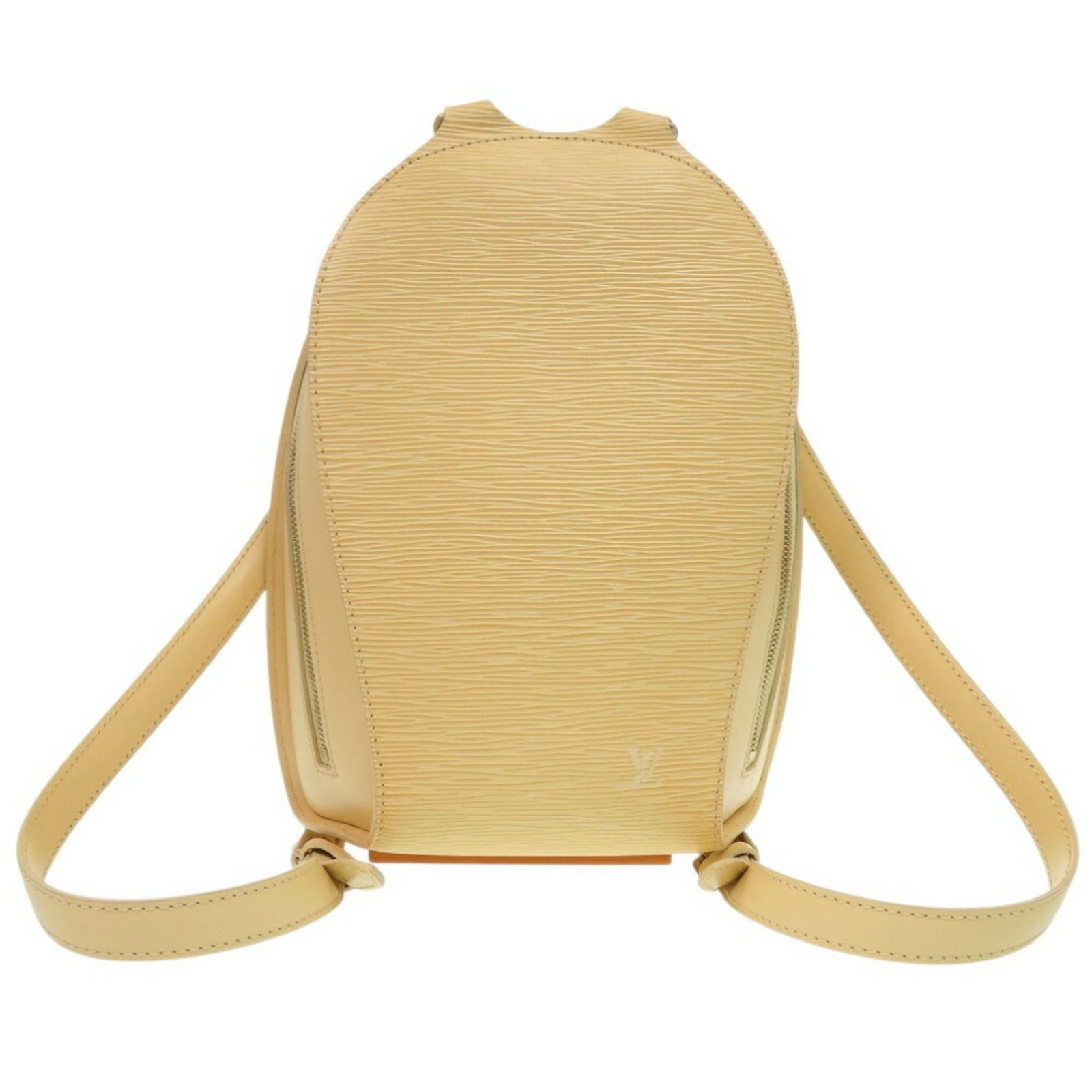 Epi Leather Backpack Louis Vuitton: Epi Leather Backpack Louis Vuitton Epi leather backpack with classic Louis Vuitton design, measuring 29cm x 23cm x 9cm. Comes with a dust bag for protection and storage. A stylish accessory for everyd