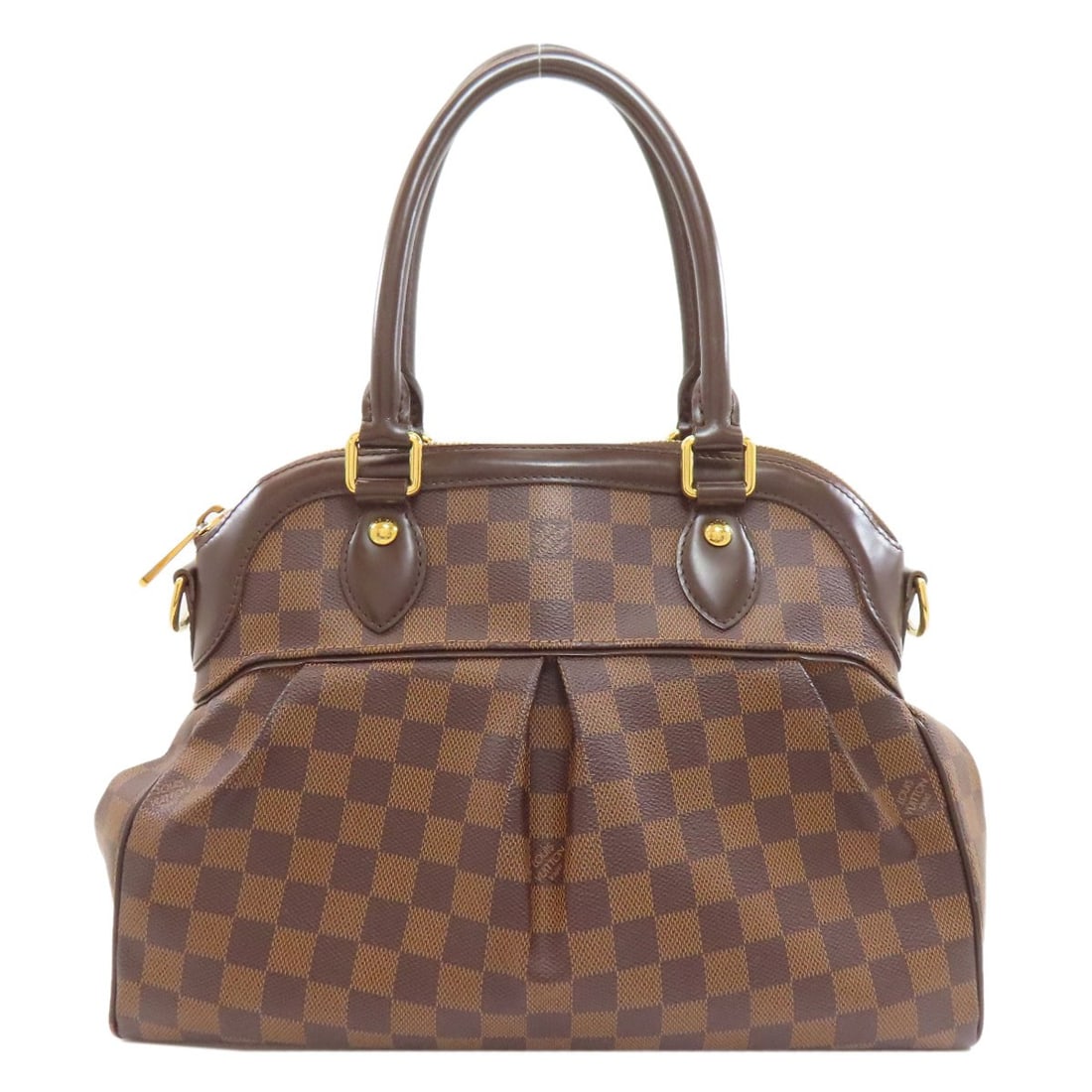 Louis Vuitton N51997 Trevi Pm Handbag Damier Canvas: Louis Vuitton N51997 Trevi Pm Handbag Damier Canvas Brown Damier canvas handbag with signature. This LOUIS VUITTON N51997 Trevi Pm features the iconic Damier pattern, a classic design element of the b