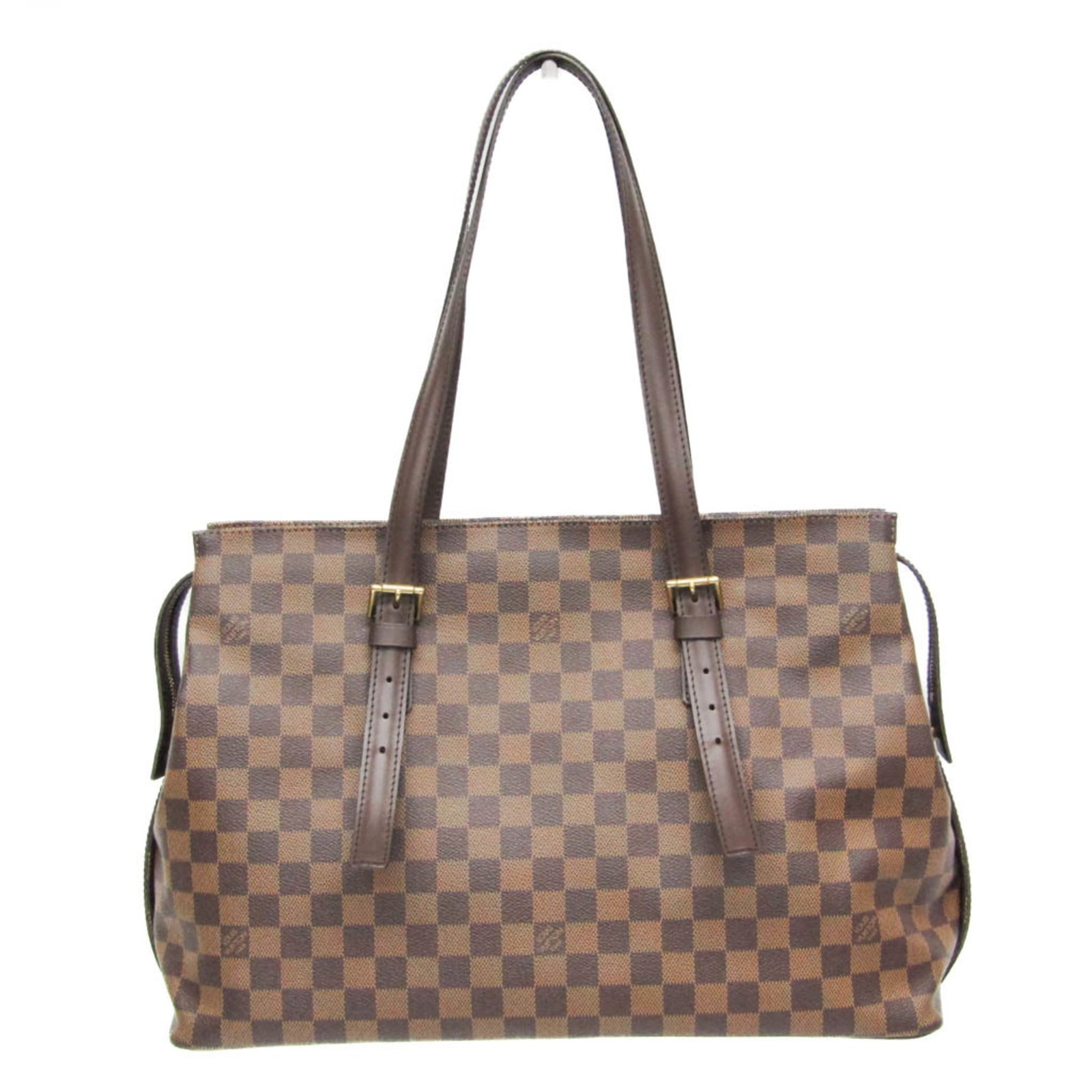Shoulder Bag Damier Canvas by Louis Vuitton: Shoulder Bag Damier Canvas by Louis Vuitton Damier Canvas by Louis Vuitton. Made from high-quality Damier canvas, this iconic shoulder bag features a classic design with a zipper closure and interior 