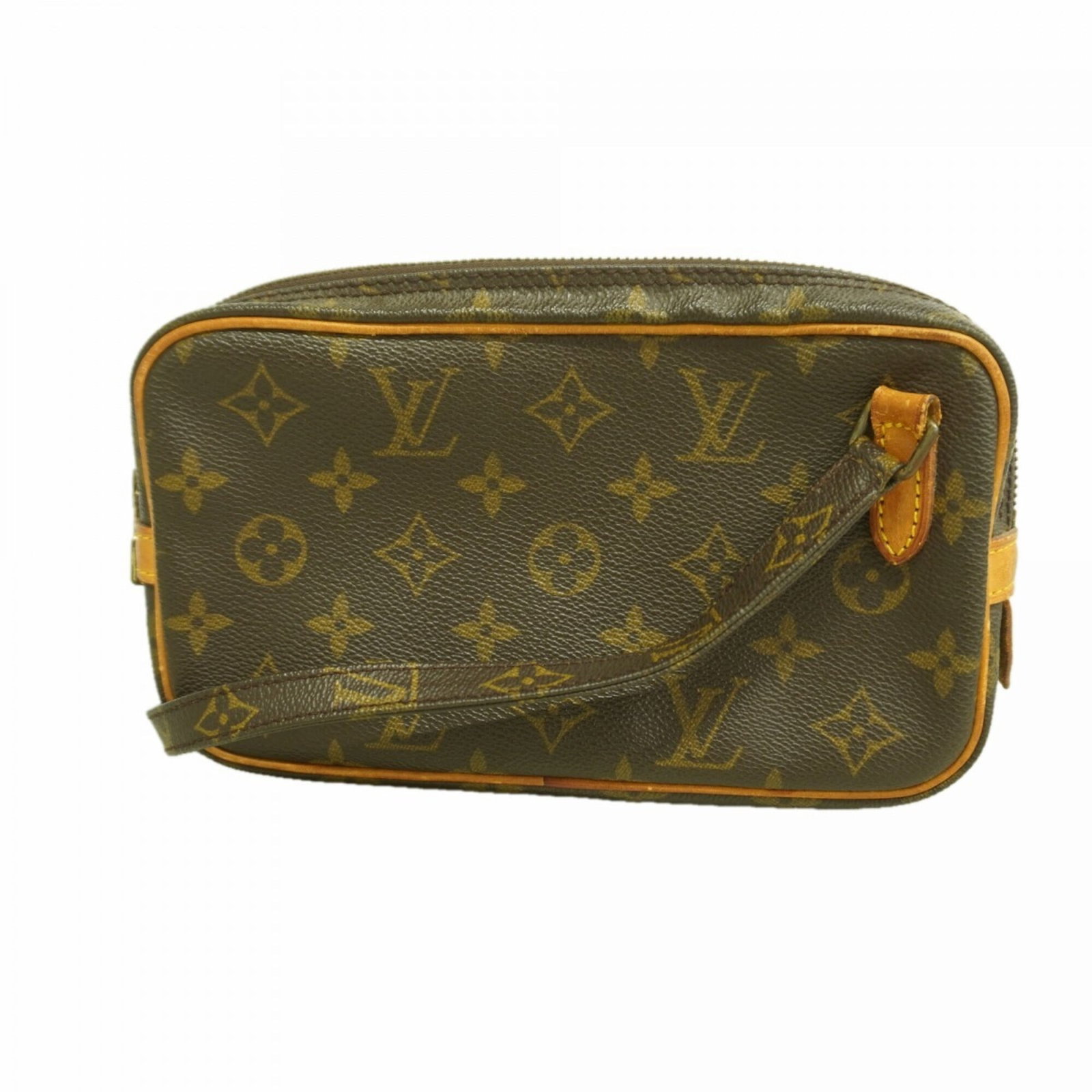 Shoulder Bag By Louis Vuitton: Shoulder Bag By Louis Vuitton Brown Louis Vuitton shoulder bag with dimensions 12cm x 22cm x 4cm. This stylish accessory features the iconic monogram pattern and a classic design that exudes timeless 