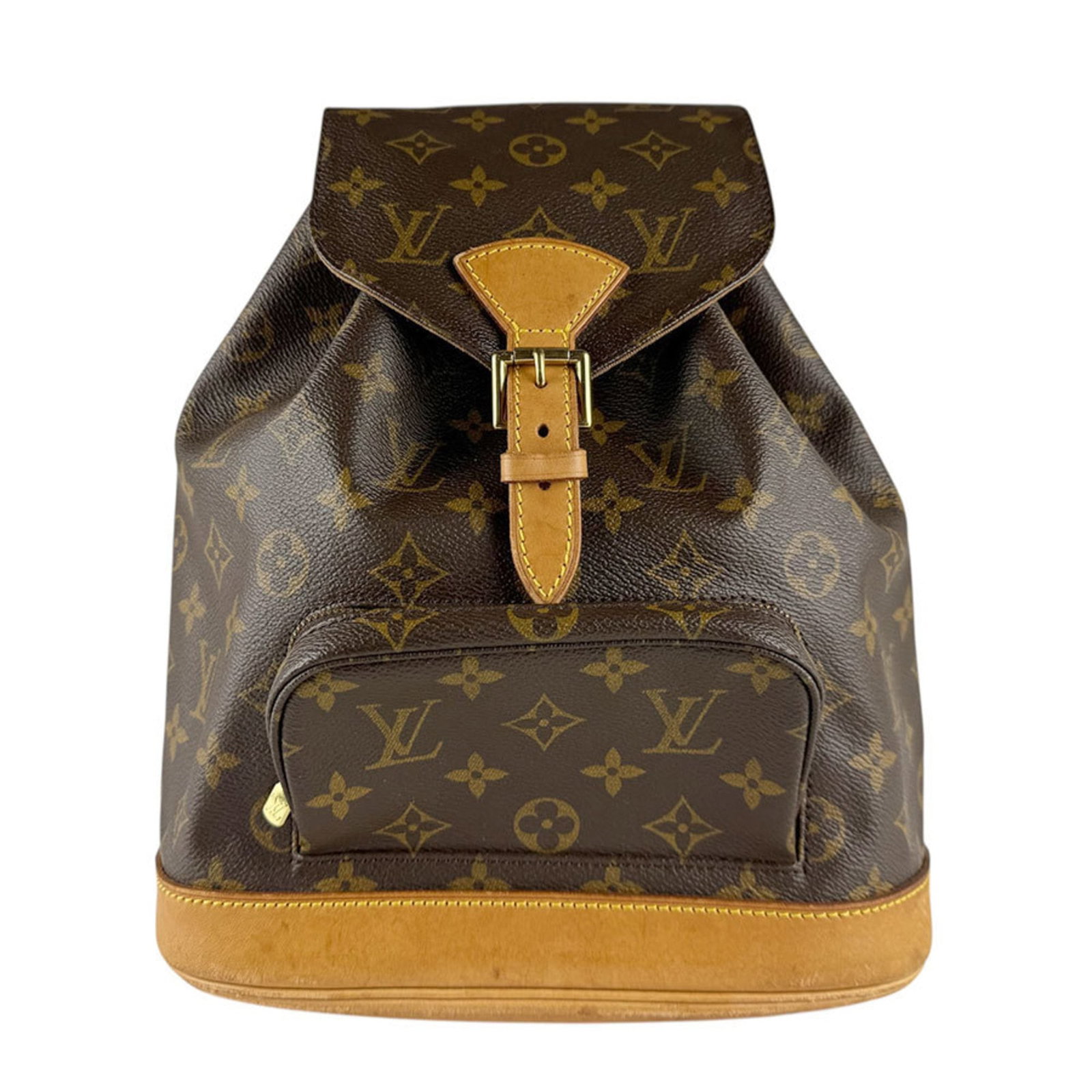 Monogram Louis Vuitton Backpack: Monogram Louis Vuitton Backpack Monogram Louis Vuitton Backpack in Brown. This iconic backpack features the classic Monogram pattern and is made from high-quality materials. With its timeless design a