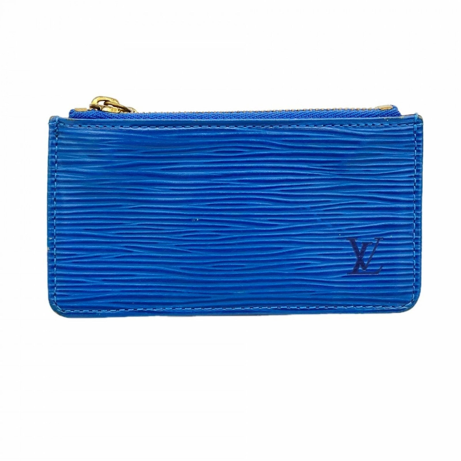 Louis Vuitton Coin Purse/ Coin Case: Louis Vuitton Coin Purse/ Coin Case Toledo blue Louis Vuitton coin purse/coin case, measuring 6.5cm x 12cm x 1cm, offers a compact storage solution for small essentials. This iconic design features th