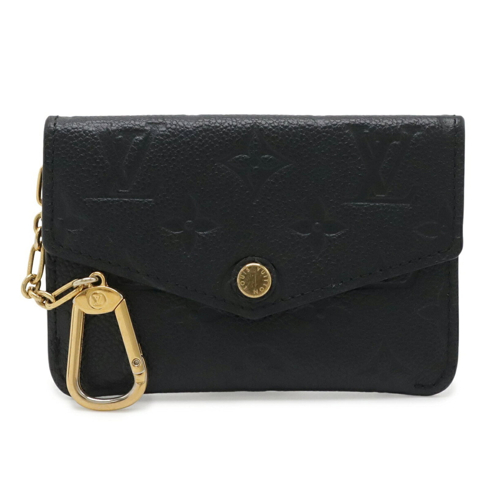 Louis Vuitton Coin Purse/ Coin Case Monogram Empreinte: Louis Vuitton Coin Purse/ Coin Case Monogram Empreinte Monogram Empreinte coin purse/coin case by Louis Vuitton features the iconic black, Noir monogram pattern. Made from high-quality materials, its 