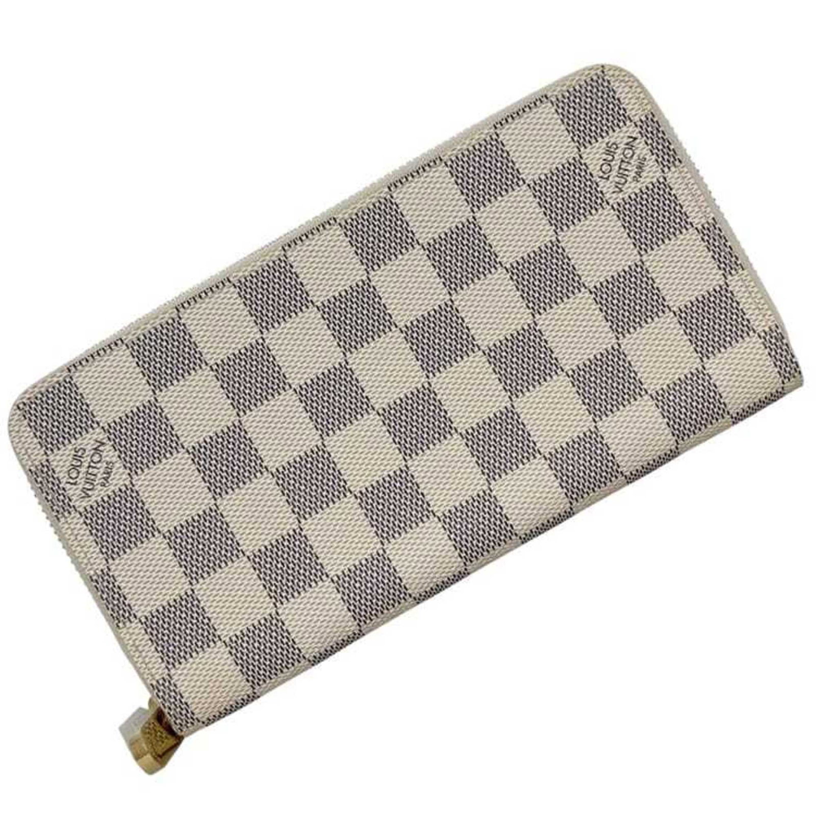 Damier Azur Bi Fold Wallet Long Louis Vuitton: Damier Azur Bi Fold Wallet Long Louis Vuitton Damier Azur Bi Fold Wallet Long Louis Vuitton features a classic design with Damier Azur, Gray, and White colors. This bi-fold wallet measures 10.5cm x 19