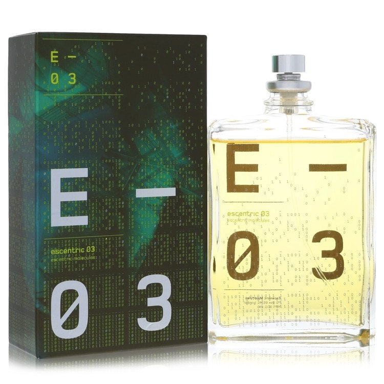Escentric 03 by Escentric Molecules Eau De Toilette Spray (Unisex) 3.5 oz: Escentric 03 by Escentric Molecules Eau De Toilette Spray (Unisex) 3.5 oz Escentric 03 by Escentric Molecules Eau De Toilette Spray is a unisex fragrance created with perfumer Geza Schoen and released