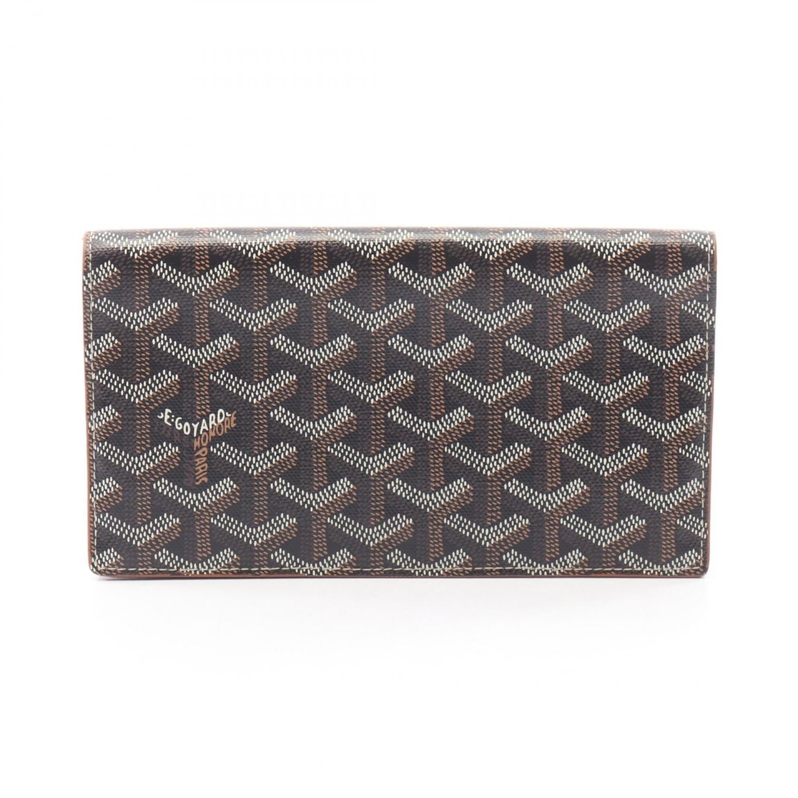 Goyard Coated Canvas Bi Fold Pvc Wallet Long: Goyard Coated Canvas Bi Fold Pvc Wallet Long Goyard's iconic coated canvas and PVC construction make this bi-fold wallet both stylish and durable. Its sleek black design with multi-color accents adds 