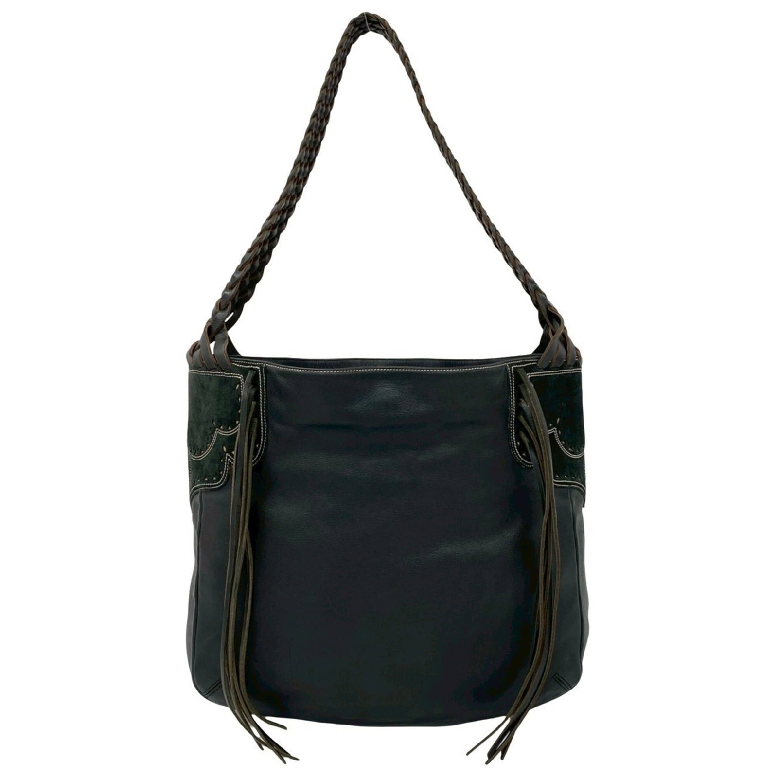 Loewe Shoulder Bag Tote Bag Leather: Loewe Shoulder Bag Tote Bag Leather This black leather Loewe shoulder bag tote measures 31cm x 33cm x 10cm, offering a sleek and spacious design. The high-quality leather construction provides durabil