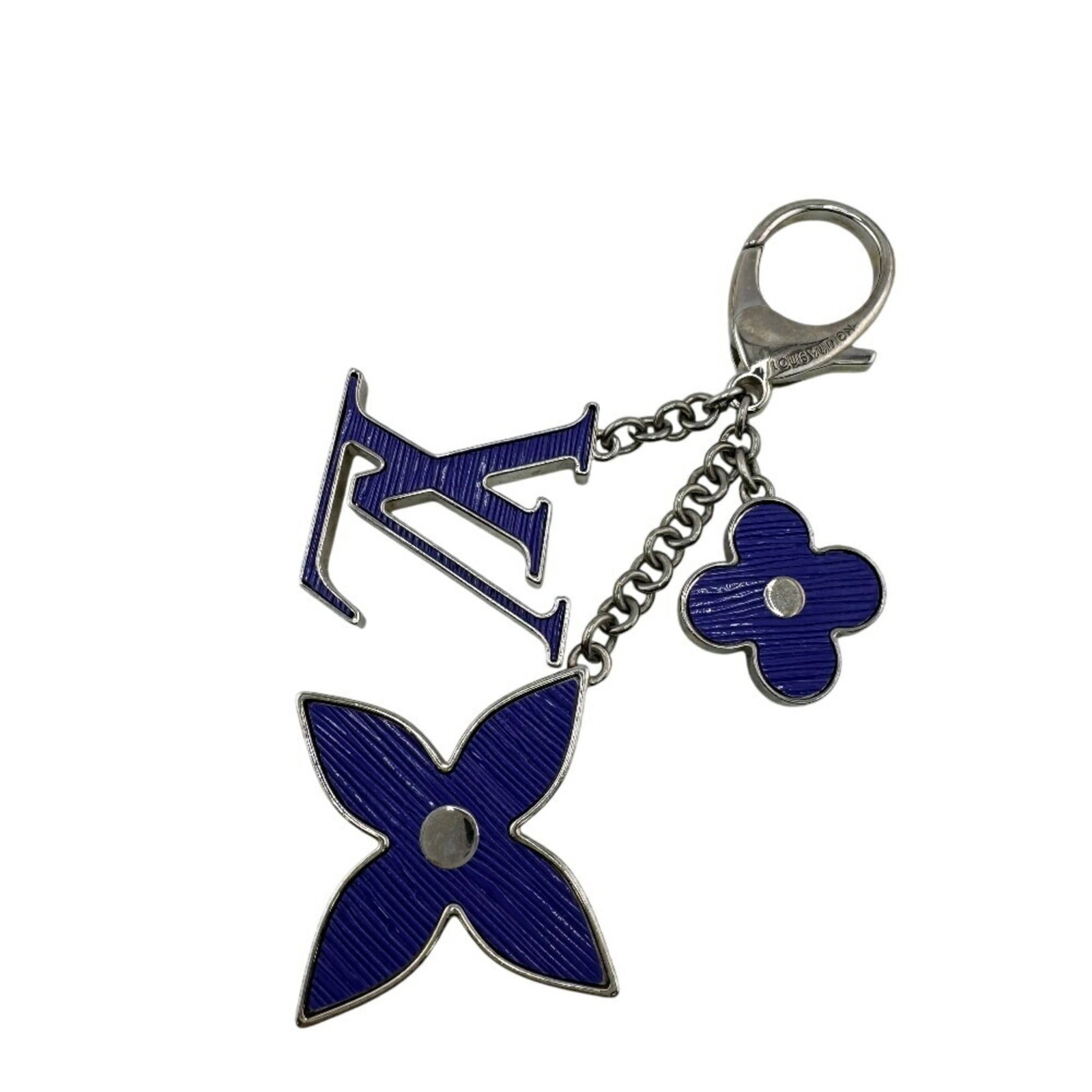 Louis Vuitton Epi Leather Keyring: Louis Vuitton Epi Leather Keyring Epi leather provides a luxurious feel to the Louis Vuitton keyring, while the metal charm adds a touch of sophistication. The Figue and Purple color options offer ver
