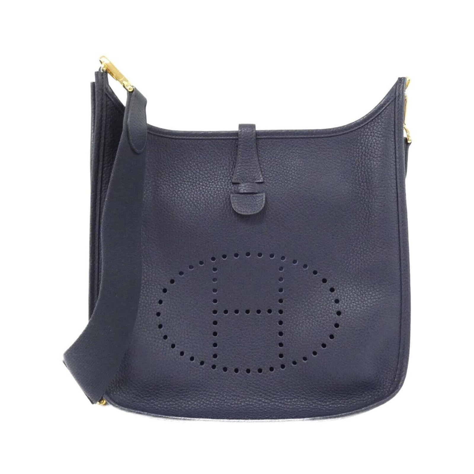 Hermes Shoulder Bag Taurillon Clemence Leather: Hermes Shoulder Bag Taurillon Clemence Leather Taurillon Clemence leather, a signature Herm?s material, adorns this shoulder bag, adding depth and sophistication to its design. The blue nuit color and