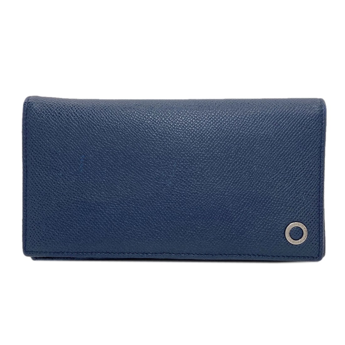 Long Wallet Leather Bvlgari With Coin Pocket: Long Wallet Leather Bvlgari With Coin Pocket Navy BVLGARI leather long wallet with coin pocket, showcasing classic style and functionality. The sleek design features a signature on the interior, addin