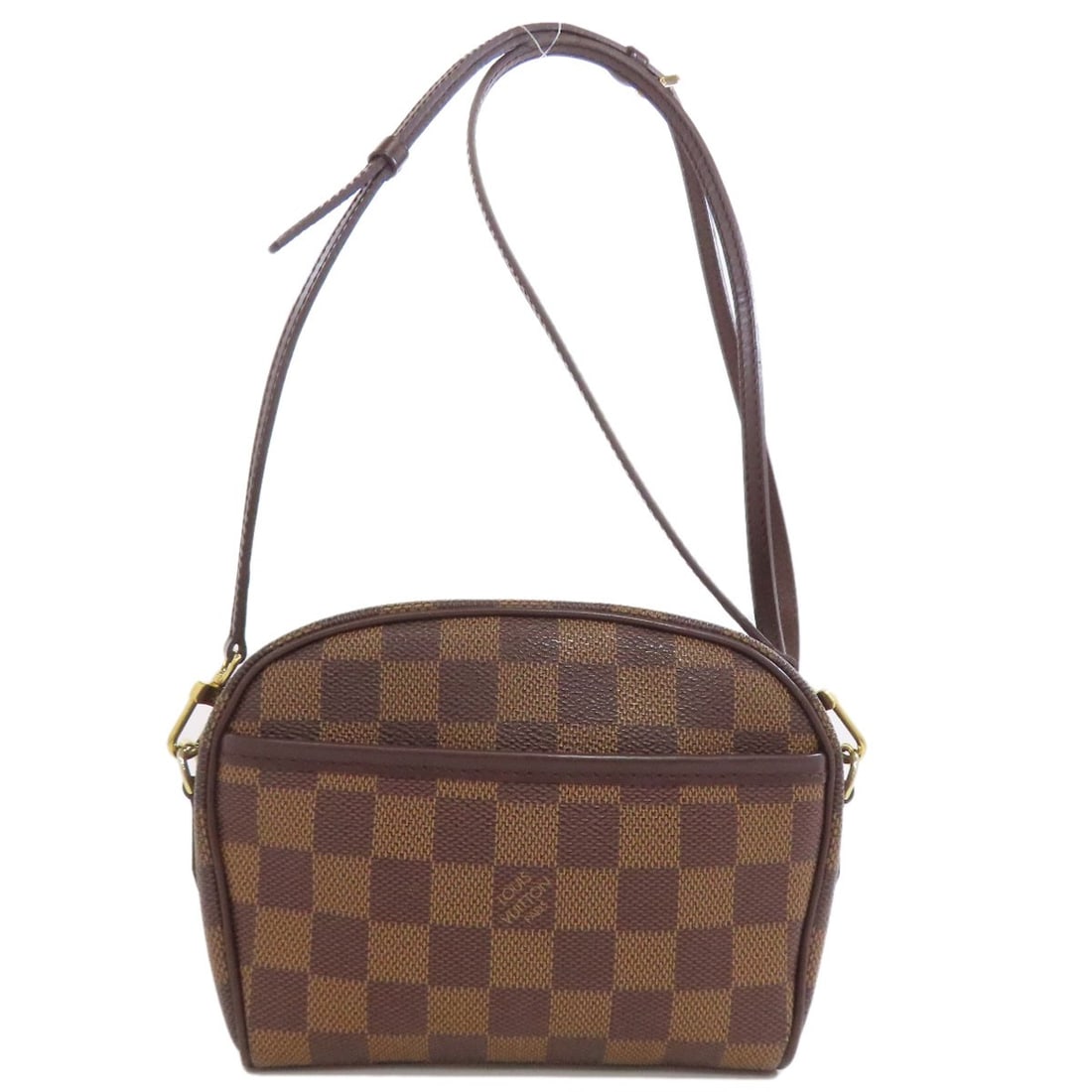 Louis Vuitton N51296 Pochette Ipanema Shoulder Bag Damier Canvas: Louis Vuitton N51296 Pochette Ipanema Shoulder Bag Damier Canvas Brown Damier canvas shoulder bag with classic design. This iconic Louis Vuitton Pochette Ipanema features the signature pattern and tim