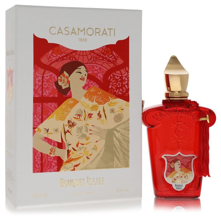 Casamorati 1888 Bouquet Ideale by Xerjoff Eau De Parfum Spray 3.4 oz: Casamorati 1888 Bouquet Ideale by Xerjoff Eau De Parfum Spray 3.4 oz Casamorati 1888 Bouquet Ideale by Xerjoff Eau De Parfum Spray is a warm and rich fragrance featuring spicy top notes, earthy middle