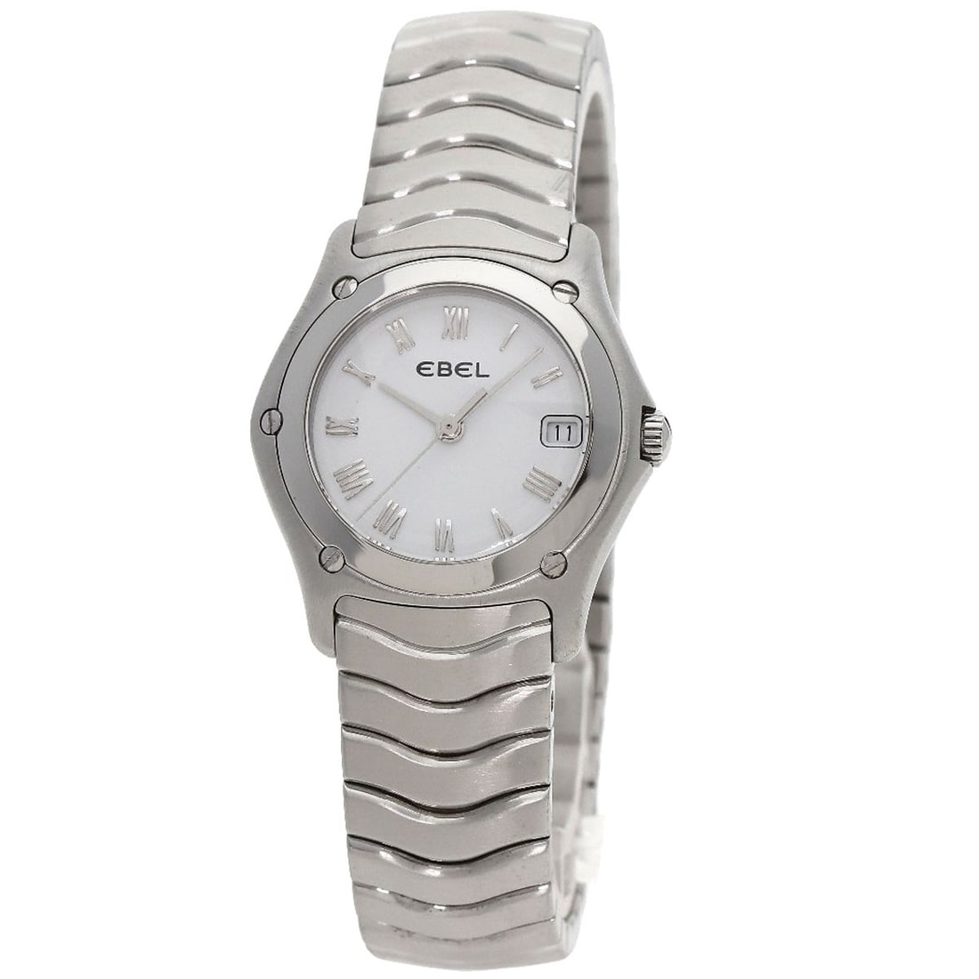 Ebel Classic Wave Watches 9087F21 Stainless Steel/ Stainless Steel: Ebel Classic Wave Watches 9087F21 Stainless Steel/ Stainless Steel Stainless steel case and bezel add a sleek, modern touch to the Ebel Classic Wave watch. The silver dial features an analog display a
