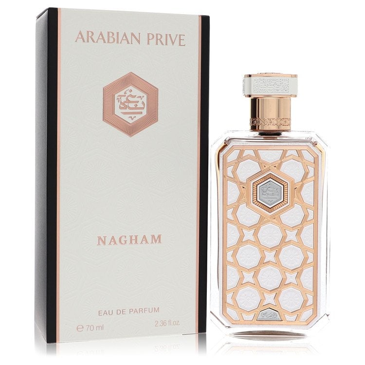 Rasasi Nagham Arabian Prive by Rasasi Eau De Parfum Spray 2.36 oz: Rasasi Nagham Arabian Prive by Rasasi Eau De Parfum Spray 2.36 oz Rasasi Nagham Arabian Prive by Rasasi Eau De Parfum Spray offers a unique blend of scents, with its distinct fragrance profile. This 2