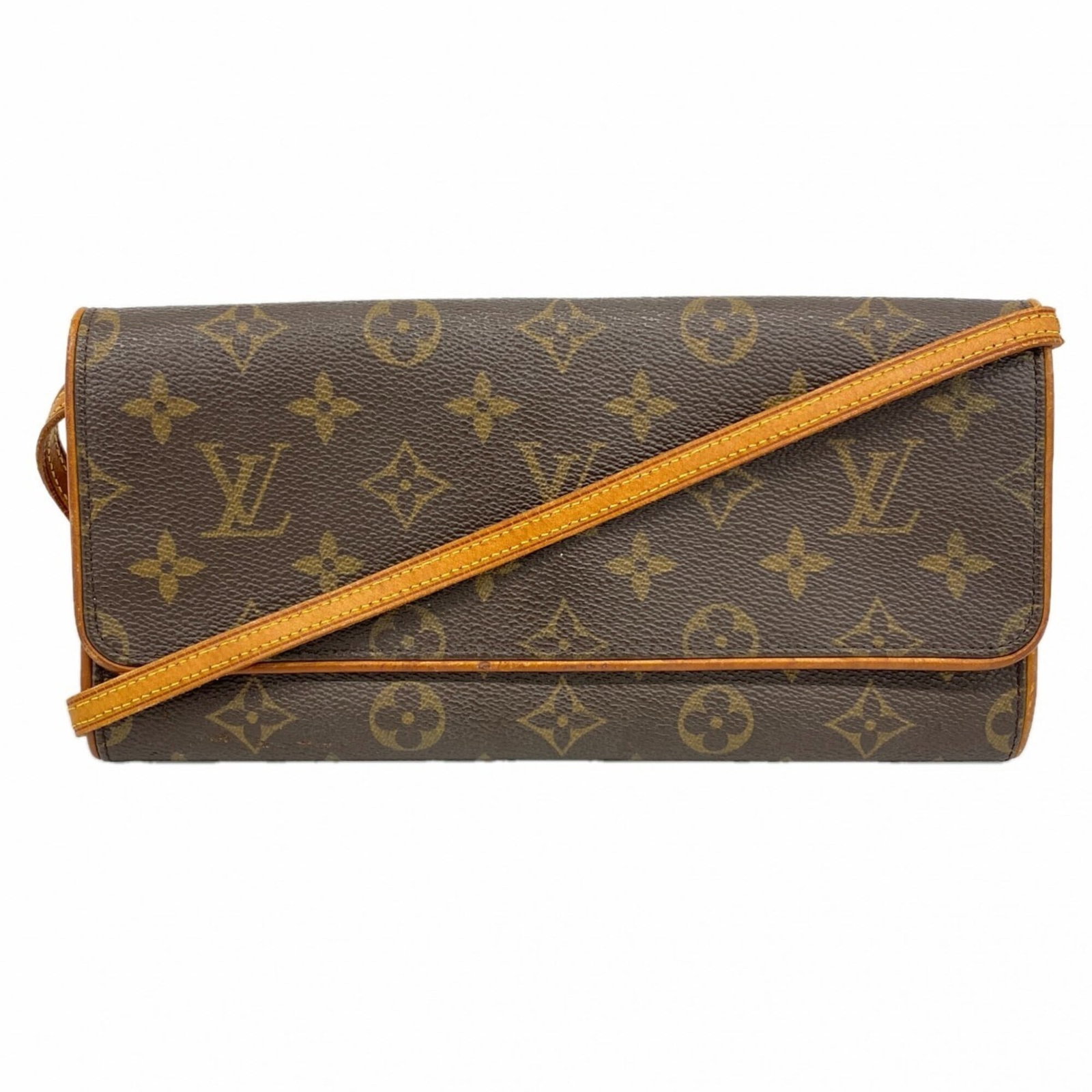 Shoulder Bag By Louis Vuitton: Shoulder Bag By Louis Vuitton Brown Louis Vuitton shoulder bag with dimensions 12cm x 24cm x 2.5cm, perfect for everyday use. This stylish bag features a classic design and signature monogram pattern,