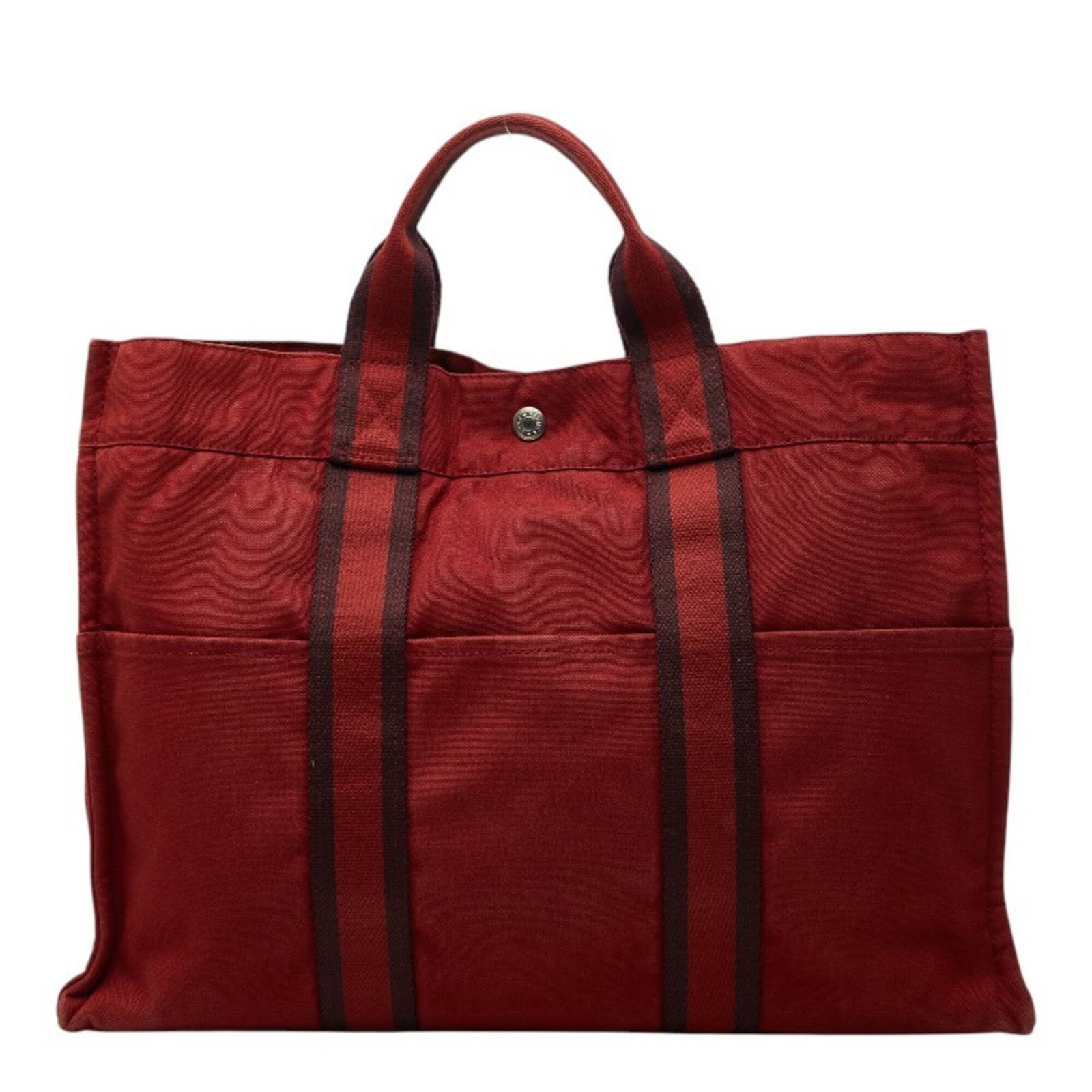Handbag Hermes Tote Canvas: Handbag Hermes Tote Canvas Canvas red Herm?s tote bag with classic design, available in 30cm x 42.5cm x 10cm dimensions. This iconic style features a timeless canvas material and striking red color, p