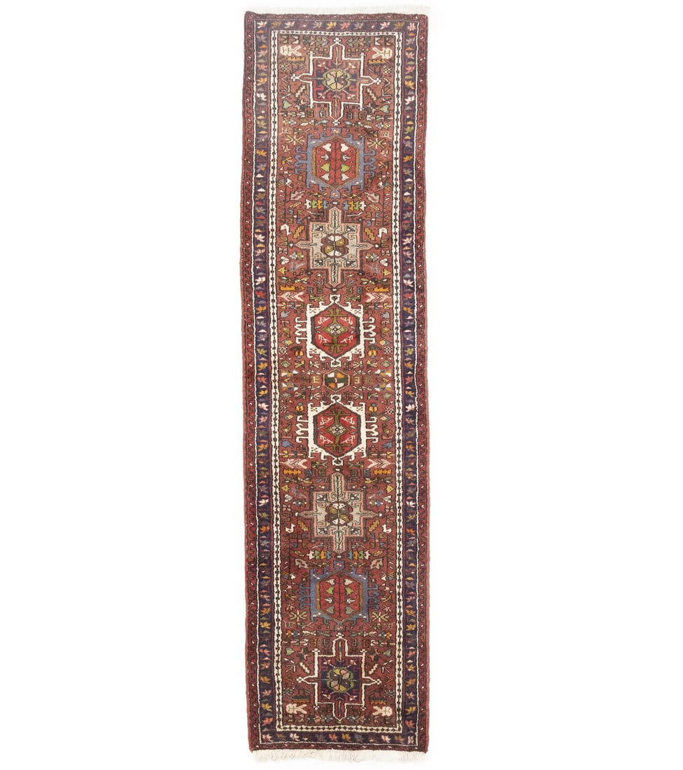 2'4X9'5 Vintage Handmade Tribal Runner Rug Narrow Farmhouse Oriental Carpet Hand-Knotted: 2'4X9'5 Vintage Handmade Tribal Runner Rug Narrow Farmhouse Oriental Carpet Hand-Knotted The 2'4 x 9'5 Vintage Handmade Tribal Runner Rug boasts an intricate geometric pattern woven from wool, charact