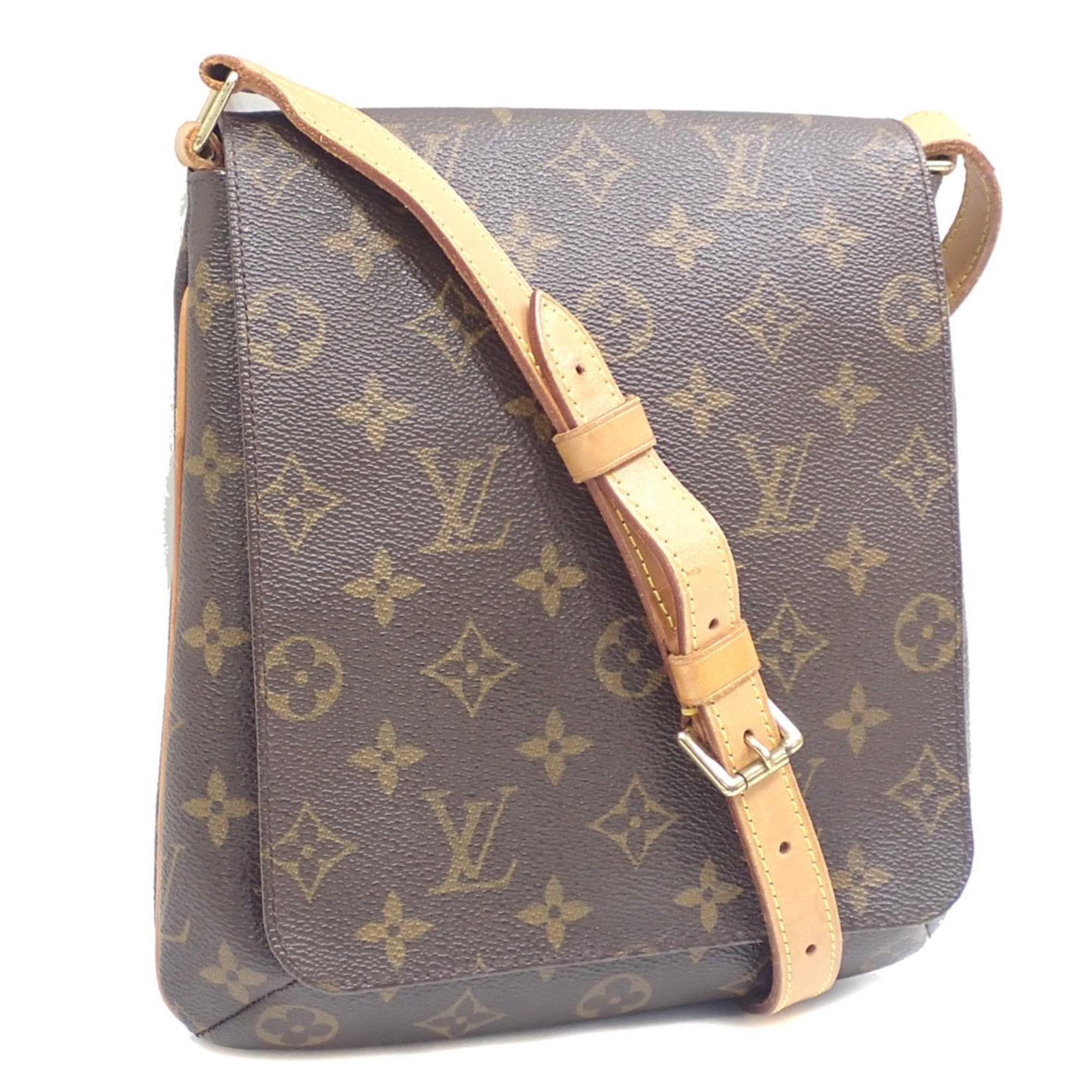 Monogram Louis Vuitton Shoulder Bag: Monogram Louis Vuitton Shoulder Bag Monogram Louis Vuitton Shoulder Bag from France, featuring the iconic monogram pattern and classic shoulder bag design. Measuring 25cm x 22cm x 2.5cm, this stylish 