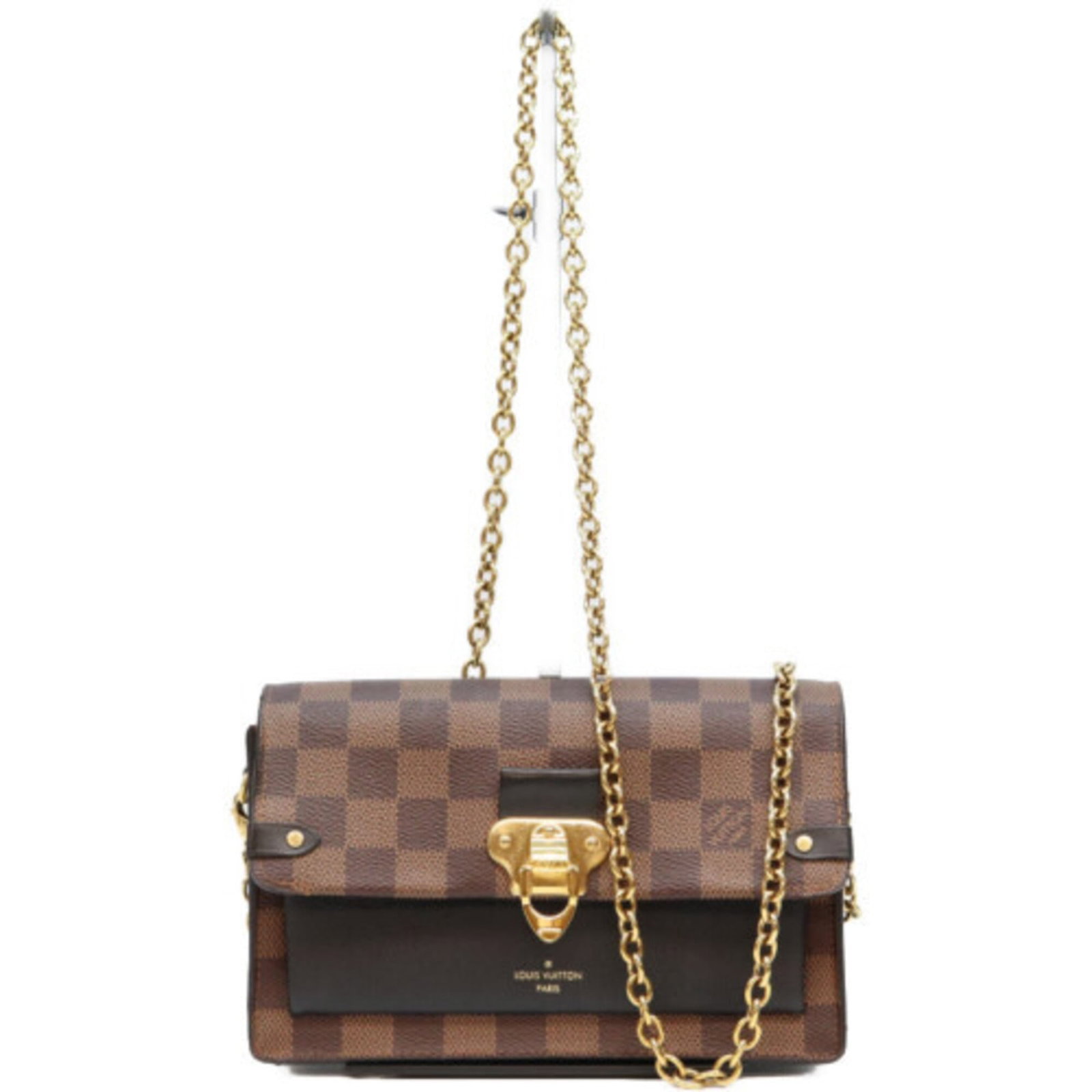 Shoulder Bag Damier Canvas by Louis Vuitton: Shoulder Bag Damier Canvas by Louis Vuitton Black and Brown Damier Canvas Shoulder Bag by Louis Vuitton. This iconic shoulder bag features the classic Damier canvas pattern in black and brown, with go