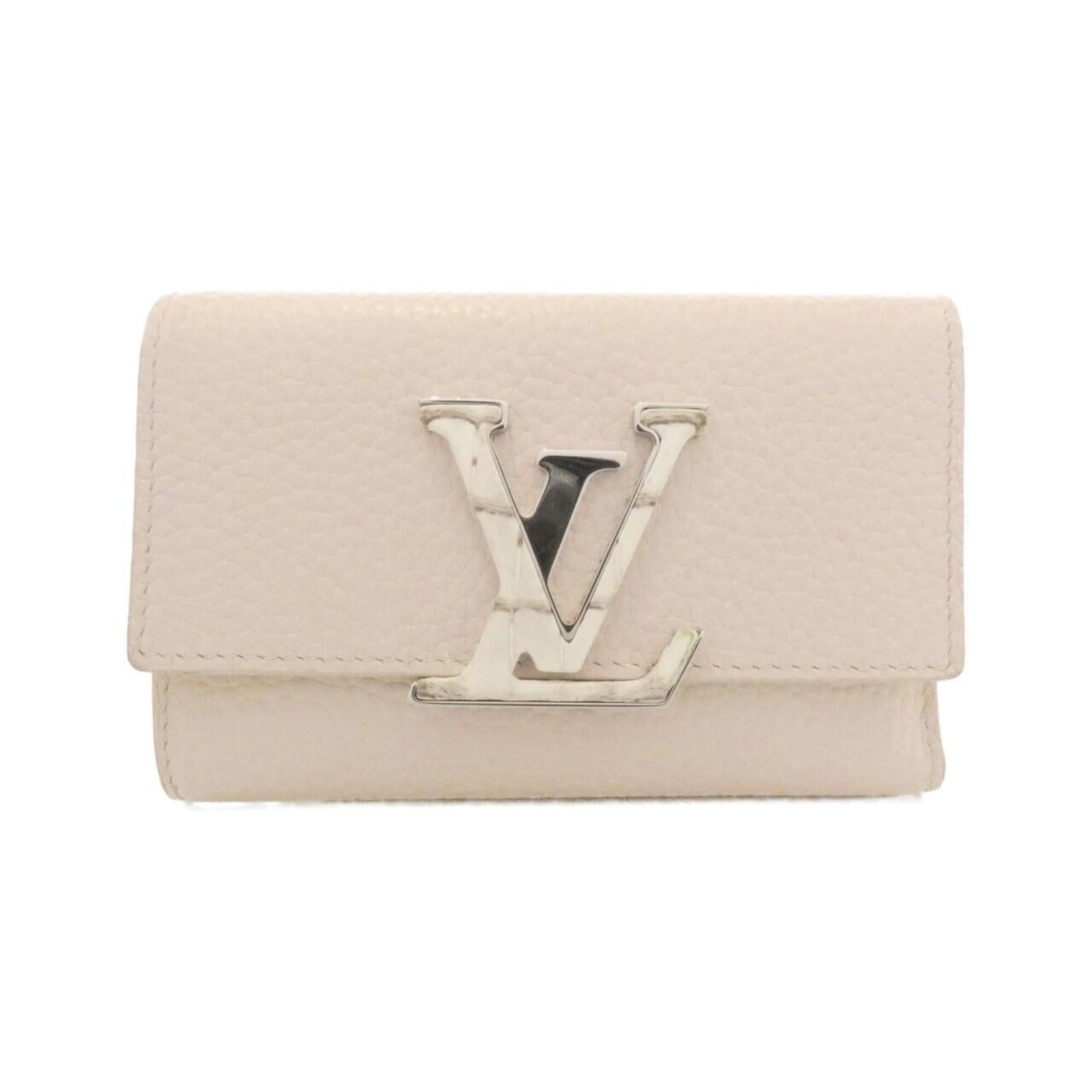 Louis Vuitton Wallet (Tri-Fold): Louis Vuitton Wallet (Tri-Fold) The Louis Vuitton tri-fold wallet boasts its signature gris color and sleek design, measuring 9cm x 13cm x 3cm. This stylish accessory features a classic tri-fold layou