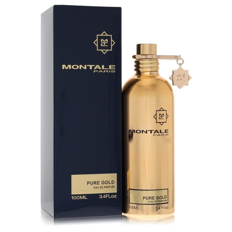 Montale Pure Gold by Montale Eau De Parfum Spray 3.4 oz: Montale Pure Gold by Montale Eau De Parfum Spray 3.4 oz Montale Pure Gold by Montale Eau De Parfum Spray offers a smooth transition from daytime to evening wear with its refreshing and alluring aroma.