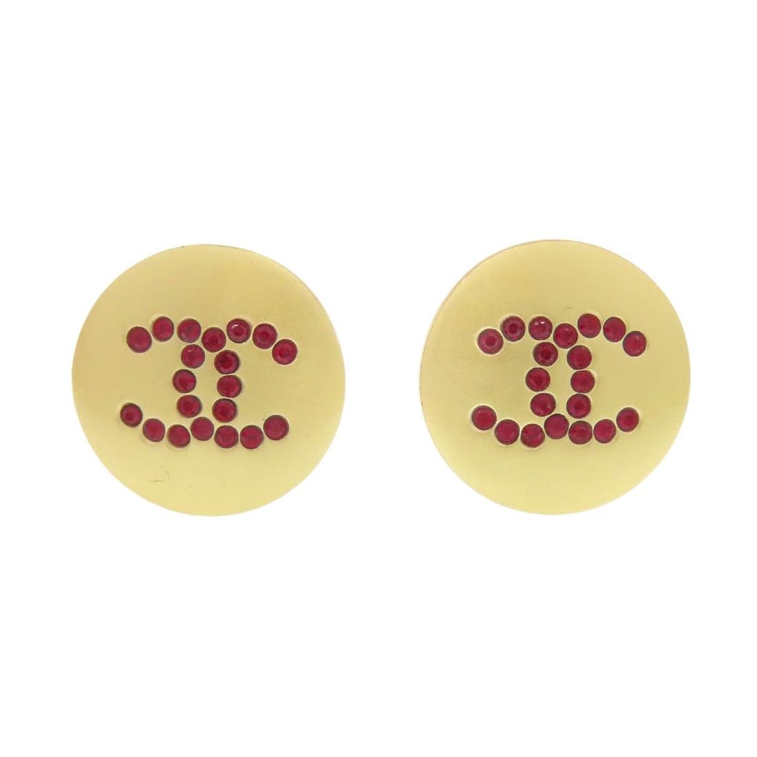 Coco Chanel Rhinestone Mark Metal Earring: Coco Chanel Rhinestone Mark Metal Earring Coco Chanel Rhinestone Mark Metal Earring in Gold. This earring features metal with a gold exterior and bears the signature of Coco Chanel, a notable detail t