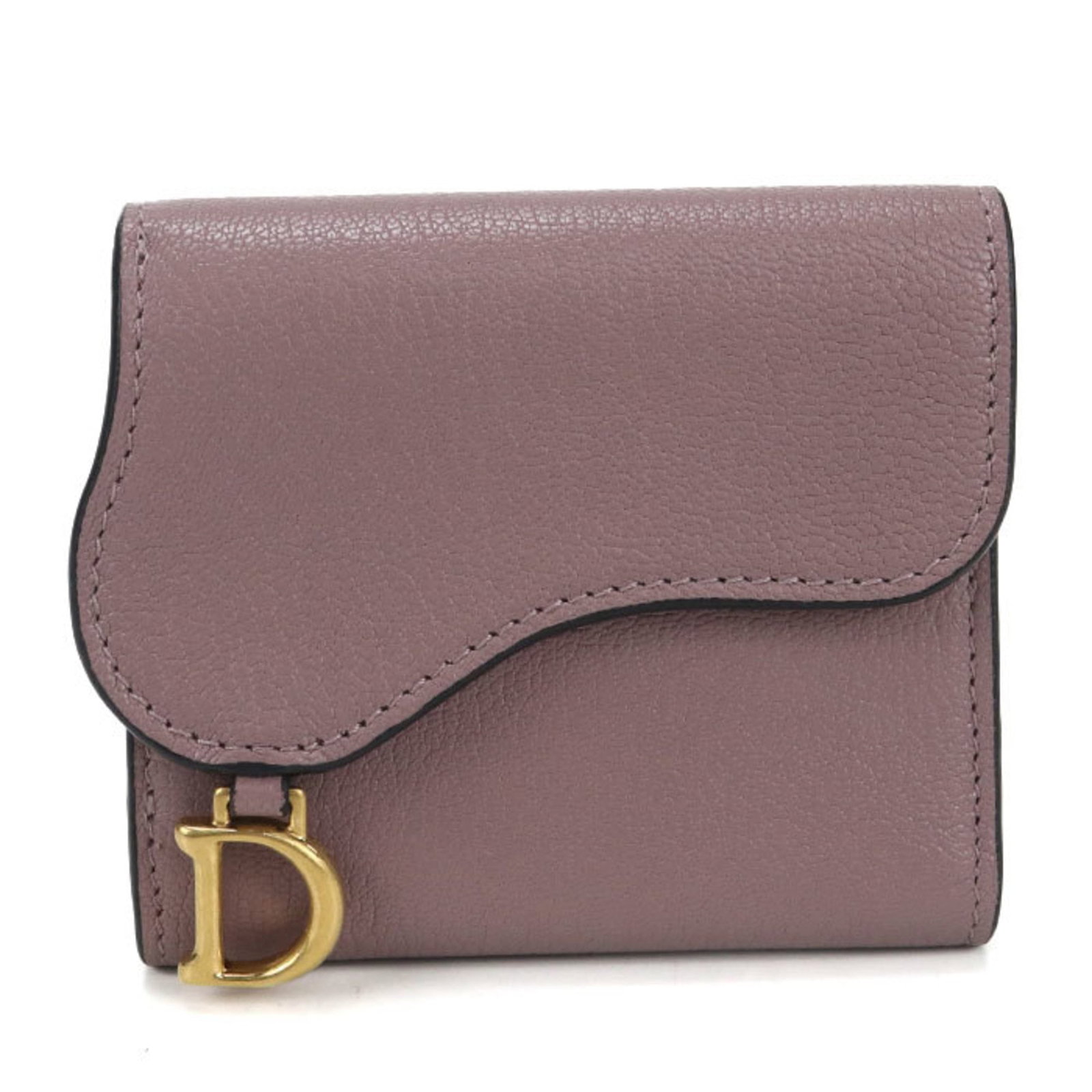 Christian Dior Wallet Tri Fold Leather: Christian Dior Wallet Tri Fold Leather Christian Dior's iconic tri-fold leather wallet from Italy, crafted from high-quality goatskin and featuring a rich purple hue. This stylish accessory boasts