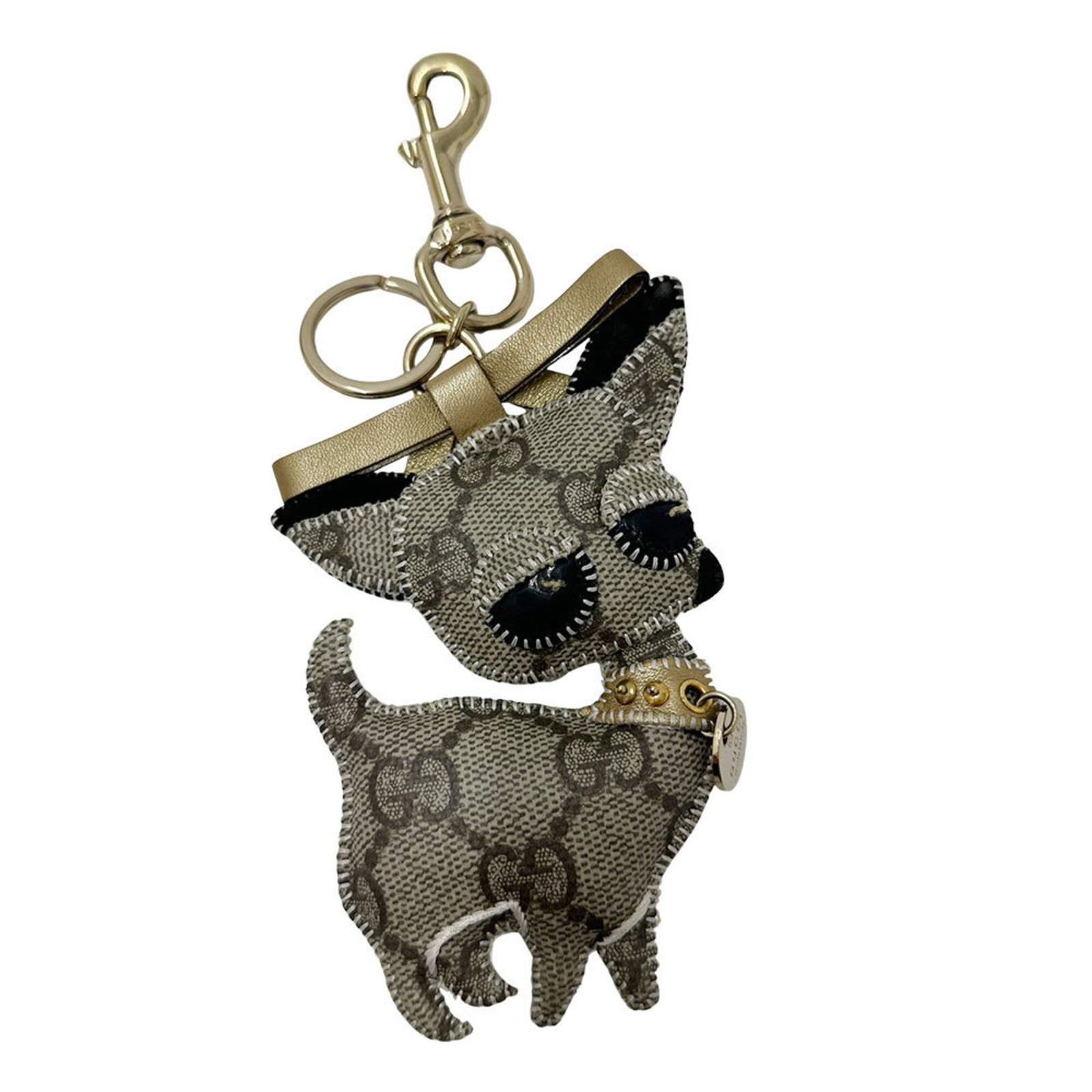 Keyring Supreme Gg Canvas Gucci: Keyring Supreme Gg Canvas Gucci Canvas Gucci keyring with GG Supreme design, made from high-quality canvas material and featuring the iconic brand logo. Measuring 17cm x 8.5cm, this stylish accessory 