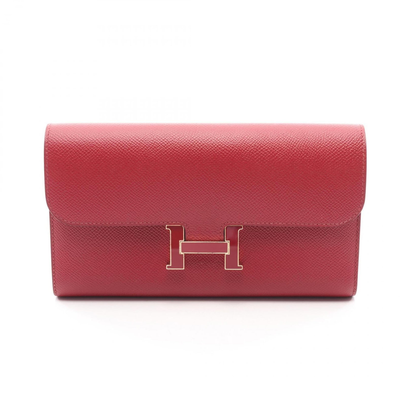 Hermes Long Wallet (Bi-Fold) Leather: Hermes Long Wallet (Bi-Fold) Leather Calfskin and Epsom leather come together in the iconic Hermes bi-fold wallet, crafted with precision to create a timeless piece. This long wallet boasts a striking