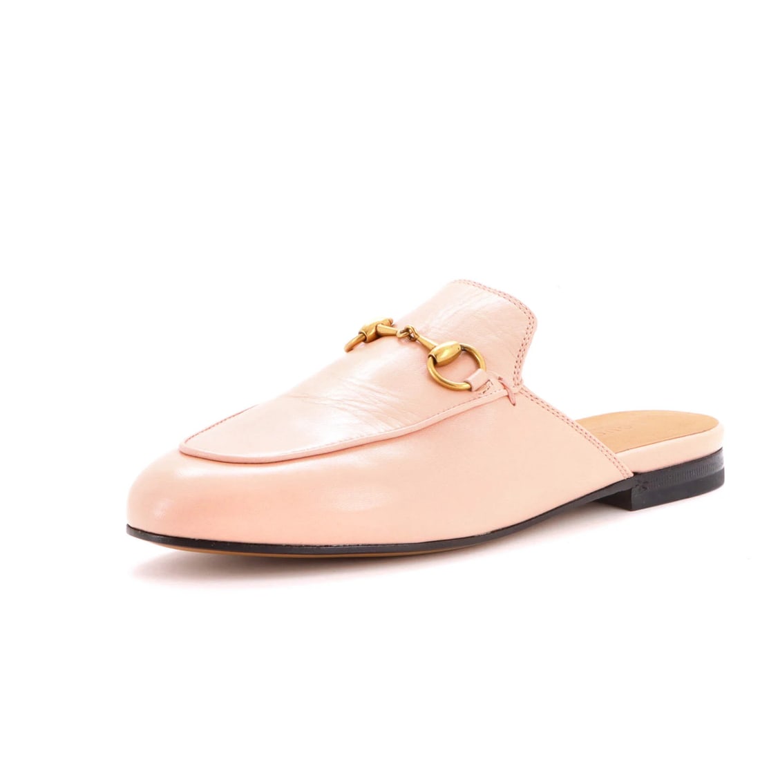 Women's Gucci Leather Mules Princetown: Women's Gucci Leather Mules Princetown Pink Gucci Leather Mules Princetown. This Women's Princetown Mules features pink leather upper, brown and pink interior, gold hardware, and a classic Gucci desig