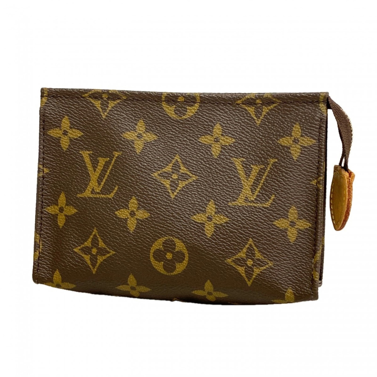Louis Vuitton Pouch: Louis Vuitton Pouch Brown Louis Vuitton Pouch with Classic Design. This iconic women's pouch features the signature monogram pattern and brown color, measuring 10cm x 14cm x 4.5cm in size. A timeless 