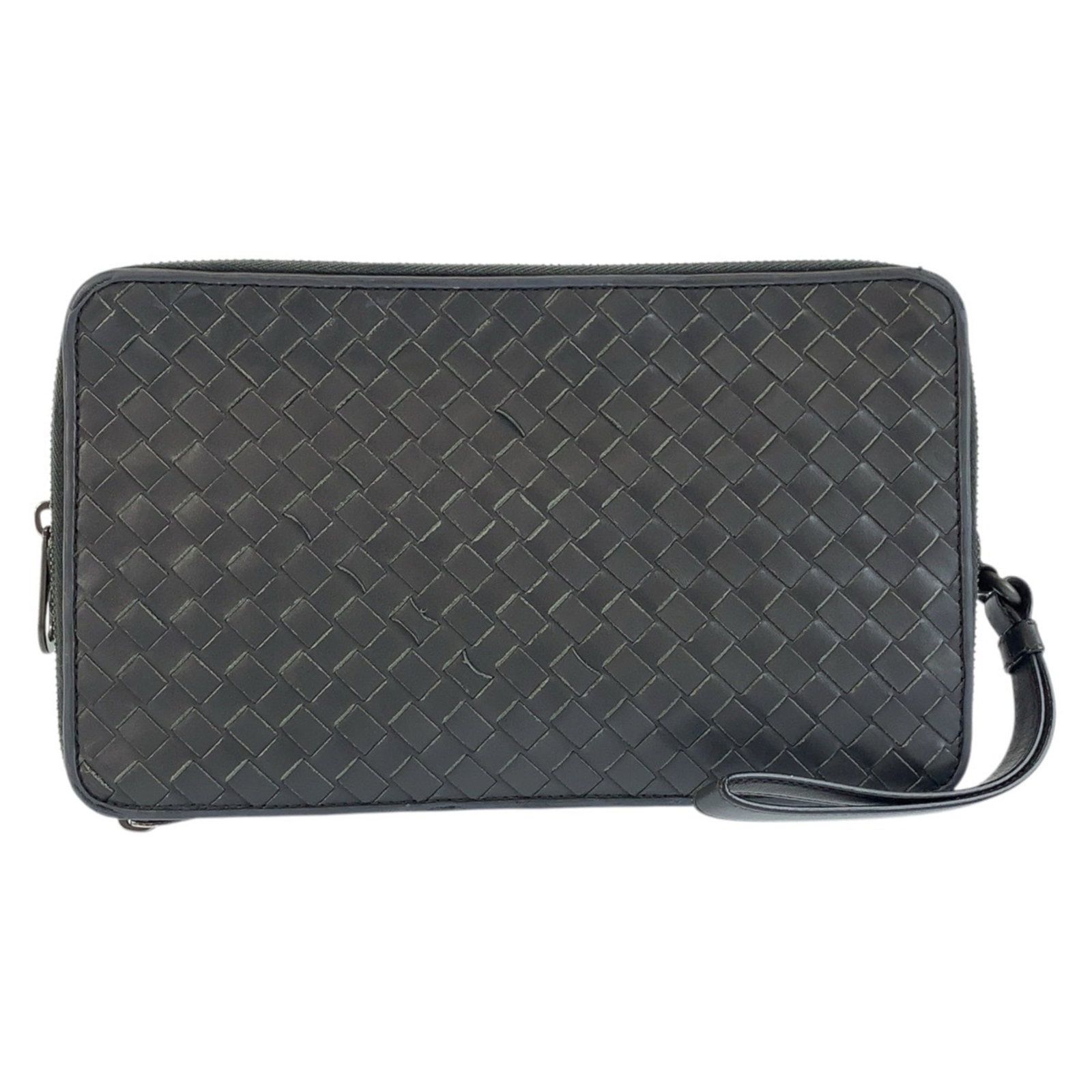 Bottega Veneta Clutch Bag Intrecciato: Bottega Veneta Clutch Bag Intrecciato Intrecciato woven design in gray, a signature style from Bottega Veneta. This clutch bag measures 15cm x 25cm x 5cm and features the iconic Italian craftsmanship 