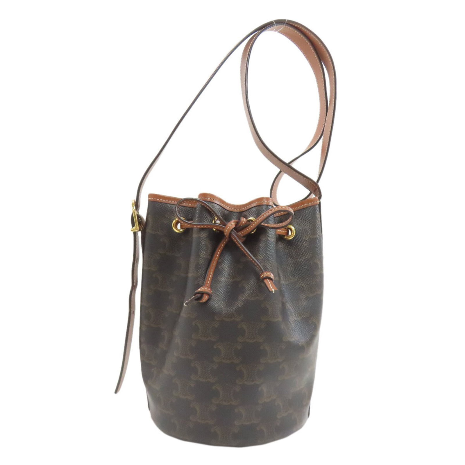 Celine Pvc Bag Shoulder: Celine Pvc Bag Shoulder Dark brown Celine PVC shoulder bag with clean lines and a compact size, measuring 21cm x 15cm x 14.5cm. Made from high-quality PVC material, this bag features a sleek design th