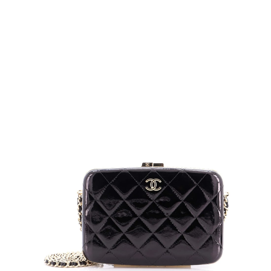 Chanel small quilted box chain clutch patent framed (1 of 7)