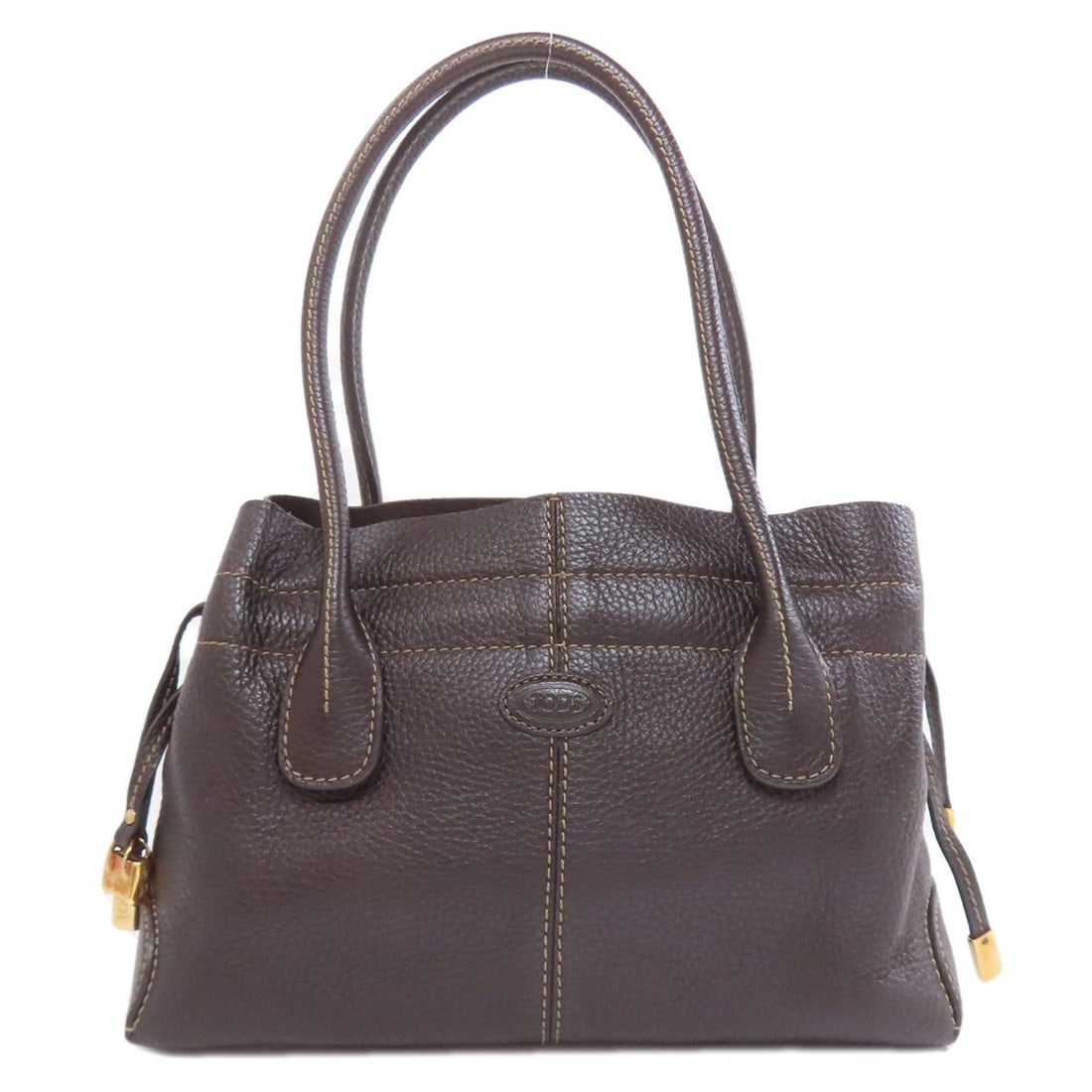 Tods Logo Handbag Leather: Tods Logo Handbag Leather Tods Logo Handbag Leather - A classic brown leather handbag with the iconic TODS logo, made from high-quality leather. The timeless design and signature branding make this a 