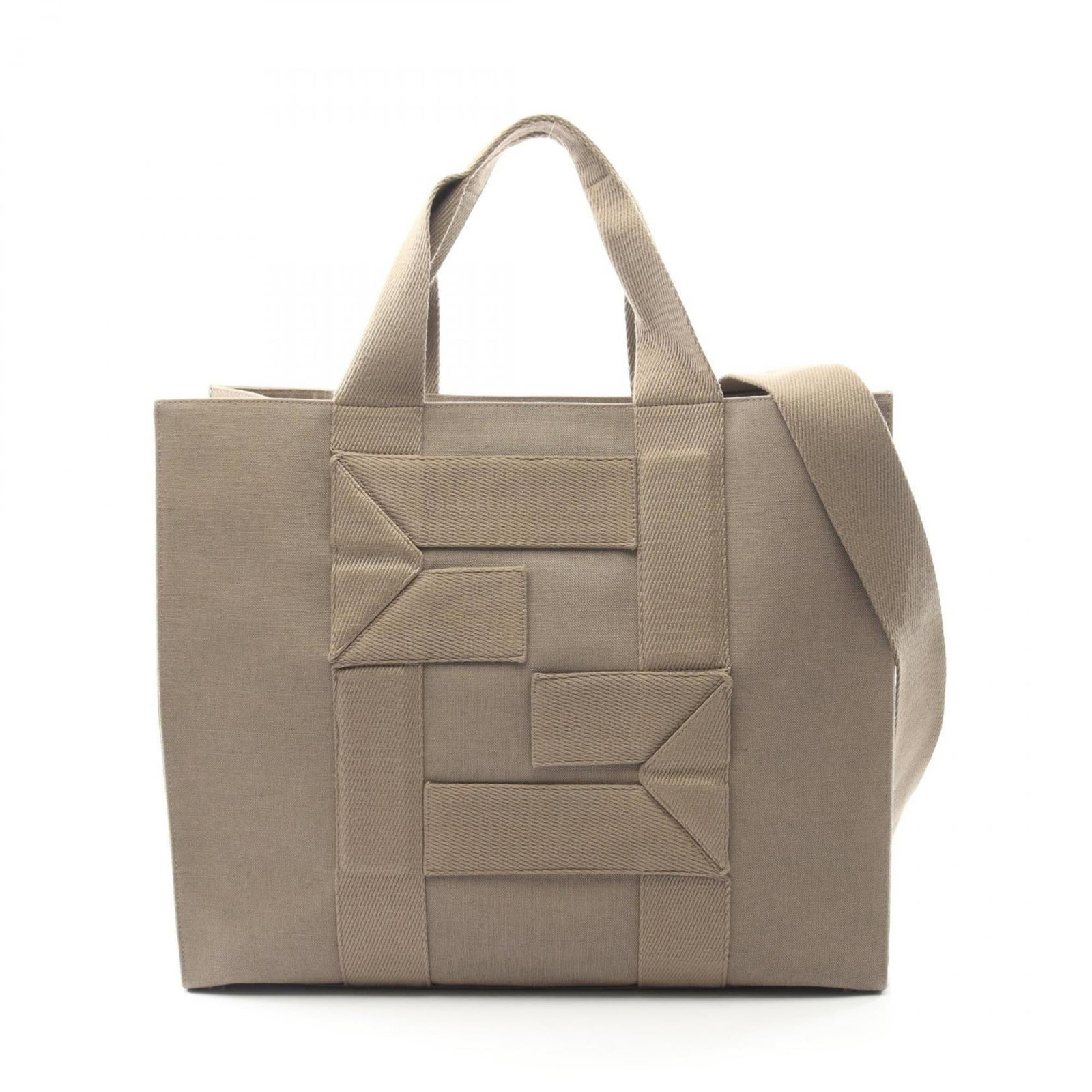 Canvas tote bag by Fendi: Canvas tote bag by Fendi Canvas tote bag by Fendi, featuring a classic beige color and sturdy canvas material. The bag's spacious interior and adjustable shoulder strap make it a practical choice for 