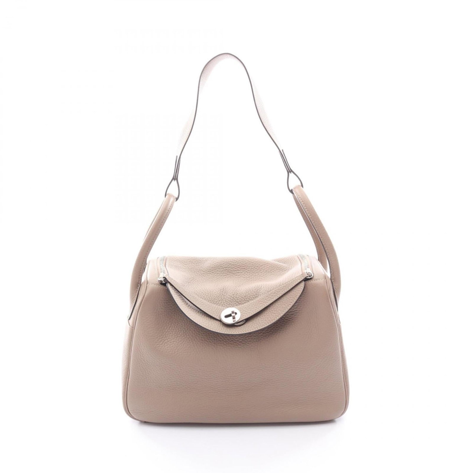 Hermes Handbag Shoulder Taurillon Clemence Leather: Hermes Handbag Shoulder Taurillon Clemence Leather Taurillon Clemence leather provides a rich, velvety texture to this elegant shoulder bag. Measuring 20cm x 30cm x 15cm, it offers a compact and