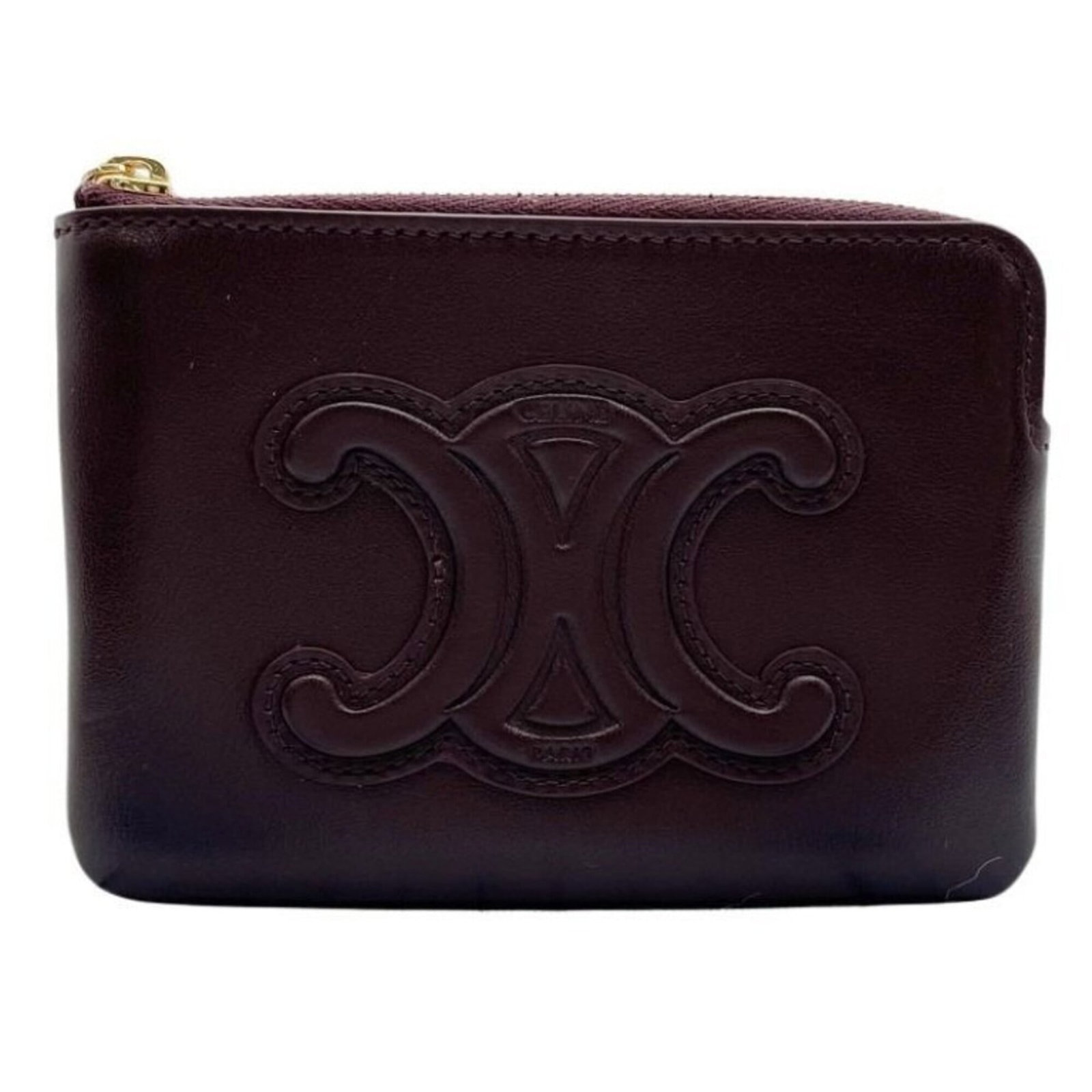 Coin purse coin case leather: Coin purse coin case leather Bordeaux leather coin purse with sleek design, measuring 8.8cm x 12.8cm x 1.5cm. Made from high-quality Italian leather, this compact case features a classic style that co