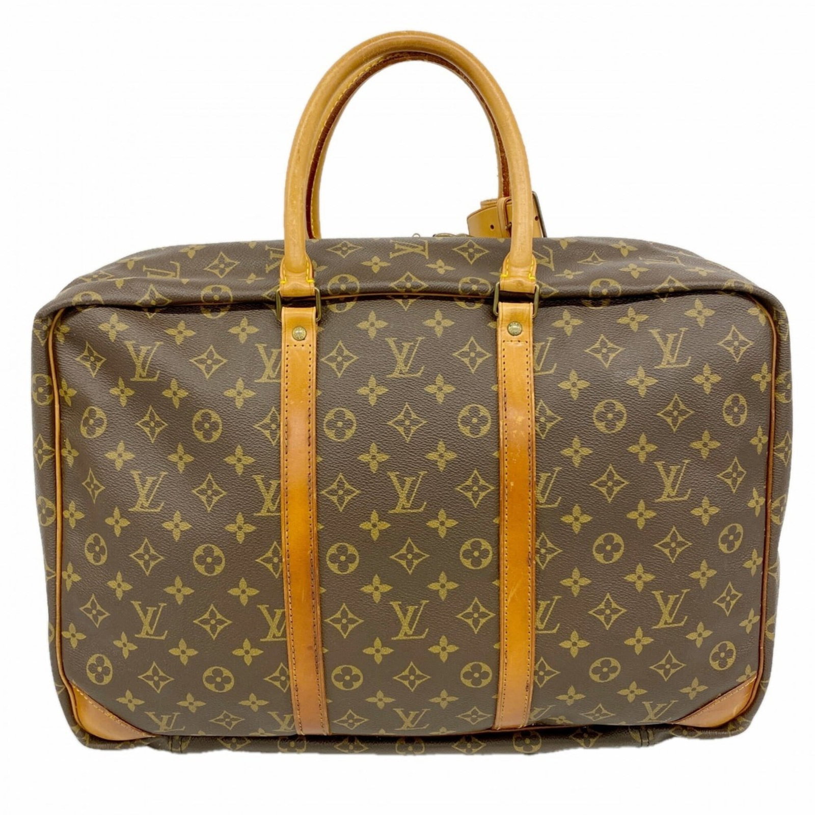 Boston Bag by Louis Vuitton: Boston Bag by Louis Vuitton The Louis Vuitton Boston Bag boasts its signature monogram pattern in rich brown hues, adding a touch of timeless elegance to any outfit. With its compact size and
