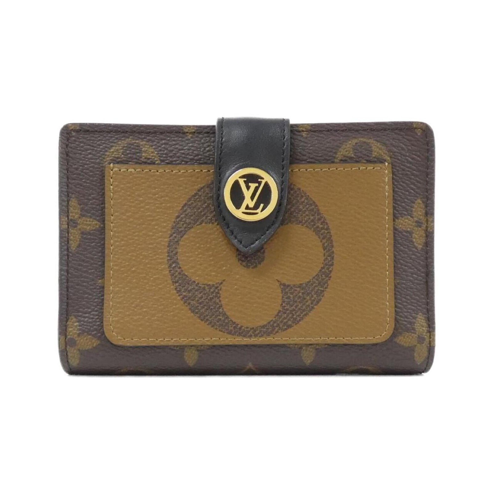 Louis Vuitton Wallet (Bi-Fold) Coated Canvas: Louis Vuitton Wallet (Bi-Fold) Coated Canvas Coated canvas construction provides durability and style to this bi-fold wallet from Louis Vuitton. The monogram reverse pattern adds a touch of elegance, 