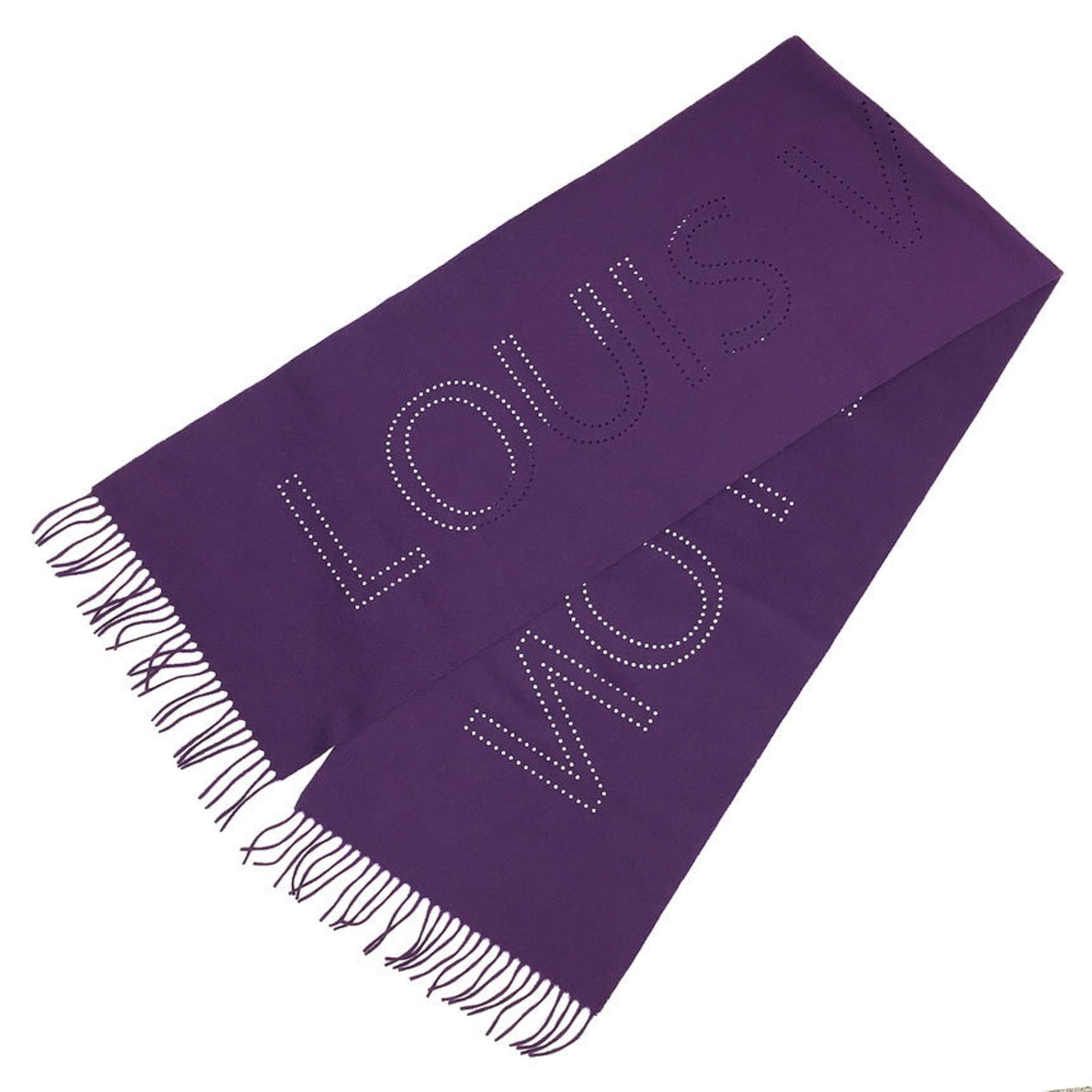 Louis Vuitton Stole Cashmere: Louis Vuitton Stole Cashmere Dark purple cashmere stole from Louis Vuitton, featuring the brand's signature style. This luxurious item is made from high-quality cashmere material and bears a notable s