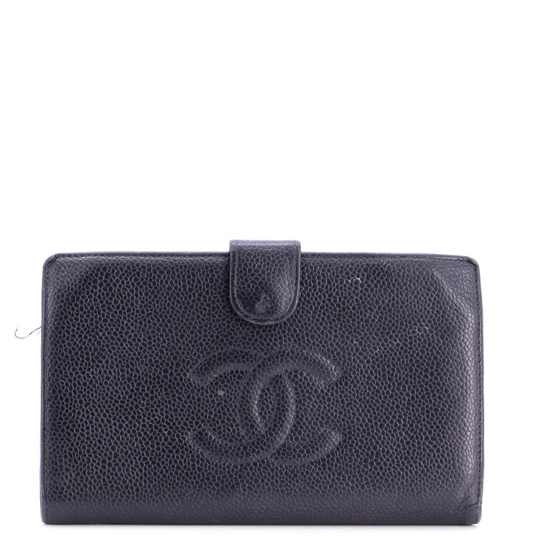 Timeless CC French Long Leather Wallet Chanel: Timeless CC French Long Leather Wallet Chanel Timeless CC French Long Leather Wallet from Chanel features black leather exterior with gold hardware, and a matching interior. The wallet has undergone m