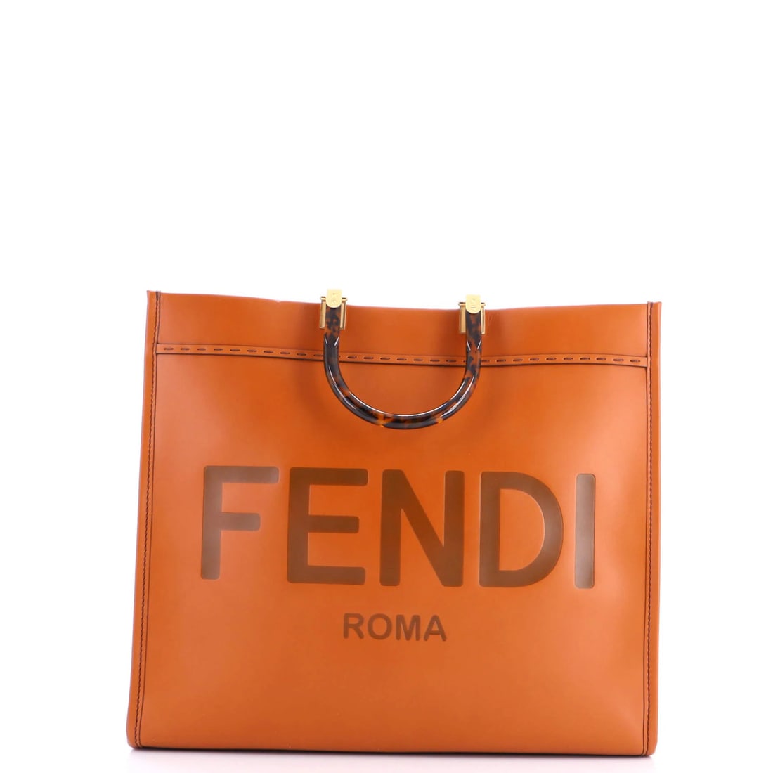 Leather Large Tote Shopper Fendi Sunshine (1 of 6)