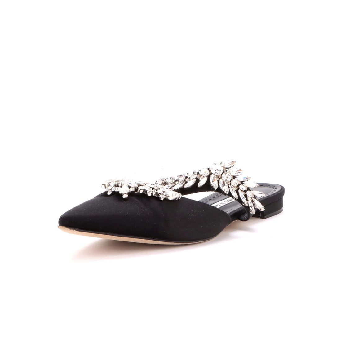 Manolo Blahnik Women's Lurum Flat Mules Satin: Manolo Blahnik Women's Lurum Flat Mules Satin Black satin upper, crystal embellishments, and sleek design make these Manolo Blahnik Women's Lurum Flat Mules a stylish addition to any shoe collection. 