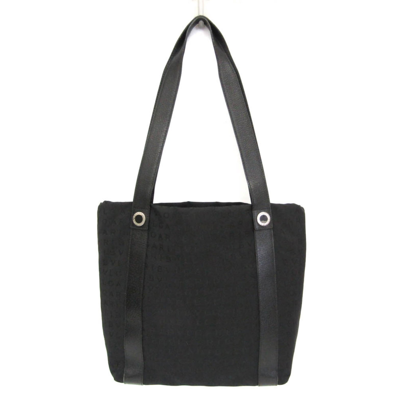 Canvas Bvlgari Bag Tote: Canvas Bvlgari Bag Tote Canvas Bvlgari Bag Tote - A sleek and stylish tote bag from the Italian luxury brand, featuring a black canvas material with a signature Bvlgari logo. The bag boasts an open de