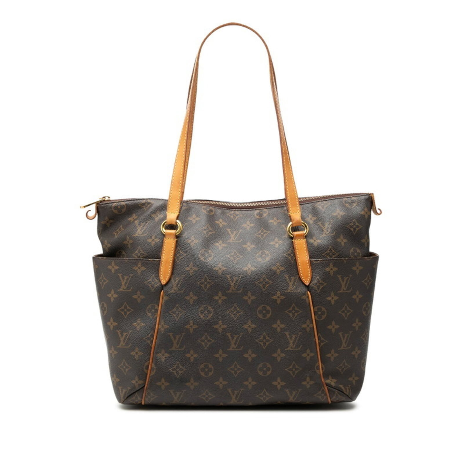 PVC leather tote bag from Louis Vuitton: PVC leather tote bag from Louis Vuitton PVC leather tote bag from Louis Vuitton, featuring the iconic Monogram pattern in brown. Made with PVC and leather materials, this stylish shoulder bag measures