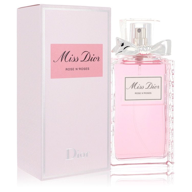 Miss Dior Rose N'Roses by Christian Dior Eau De Toilette Spray 3.4 oz: Miss Dior Rose N'Roses by Christian Dior Eau De Toilette Spray 3.4 oz Miss Dior Rose N'Roses by Christian Dior Eau De Toilette Spray, a captivating blend of rose and citrus notes, features sugar and s