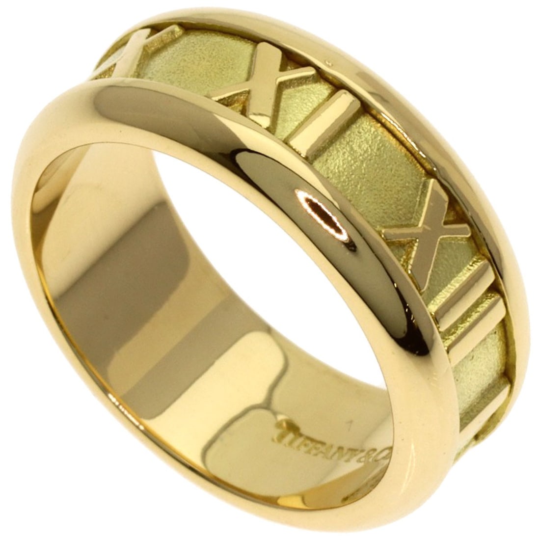 K18 Yellow Gold Atlas Tiffany&Co Ring: K18 Yellow Gold Atlas Tiffany&Co Ring K18 Yellow Gold Atlas Tiffany&Co Ring for sale, featuring K18 yellow gold material and a ring size of 5(US). This piece boasts the iconic Tiffany&Co. style with n